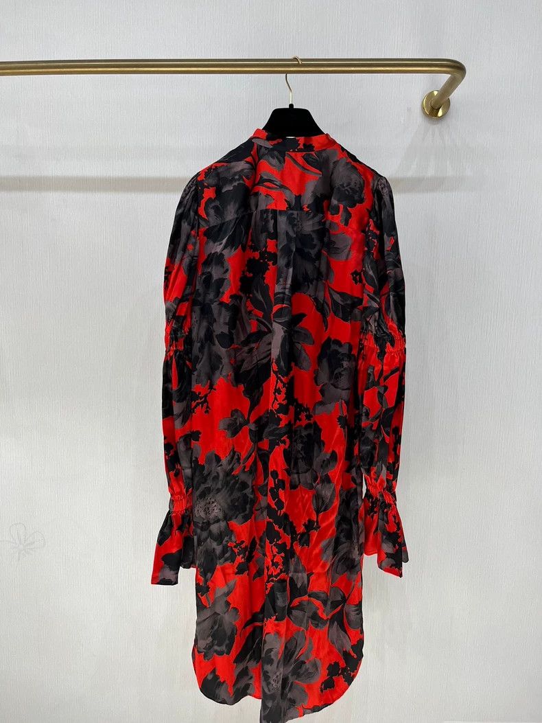 Dries Van Noten DRIES VAN NOTEN size:36 Red and black printed long-sleeved Size XS / US 0-2 / IT 36-38 - 9 Thumbnail