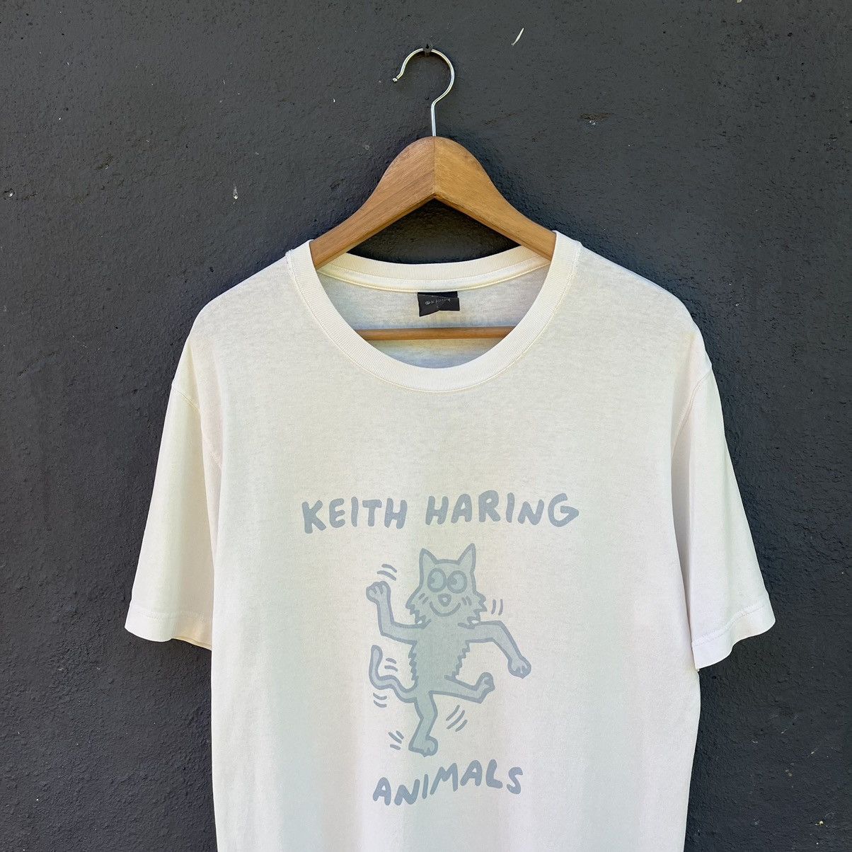 Uniqlo Thrashed Keith Haring Animals X Uniqlo Japanese Brand Tee Size US L / EU 52-54 / 3 - 2 Thumbnail