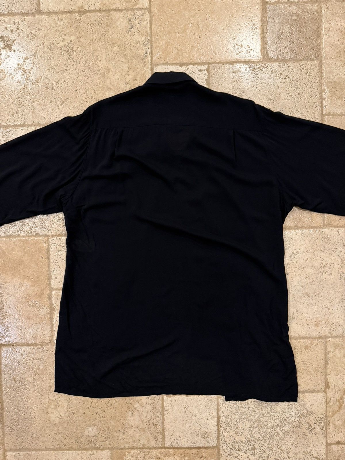 Yohji Yamamoto Yohji Yamamoto Homme Black/Navy Taoist Robe Button Up Shirt Size US L / EU 52-54 / 3 - 11 Thumbnail