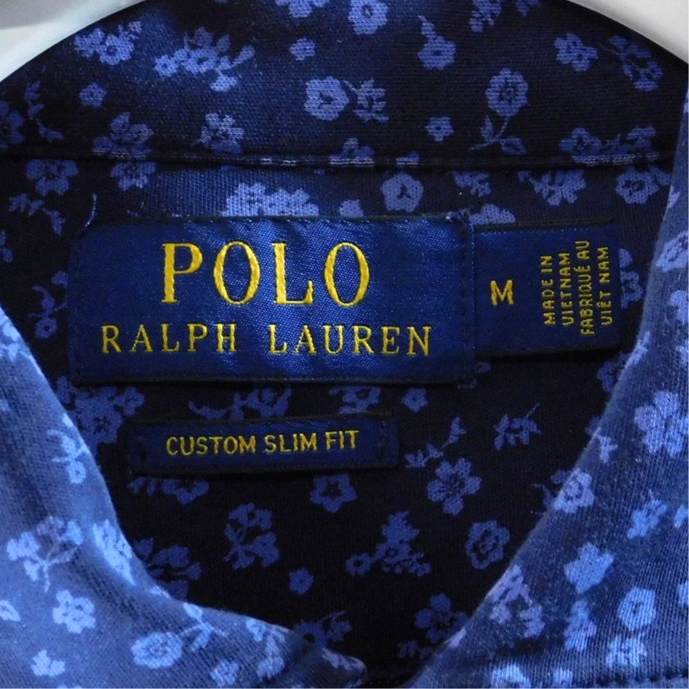 Polo Ralph Lauren Polo Ralph Lauren Custom Slim Fit Floral Blue Shirt Size M Size US M / EU 48-50 / 2 - 3 Thumbnail