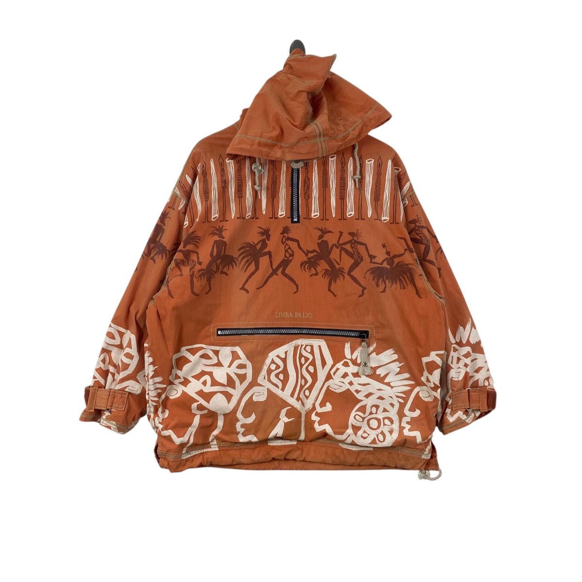Vintage Vintage LINEA PALIO TRIBAL Print Anorak Jacket Hoodie Size US XL / EU 56 / 4 - 3 Thumbnail