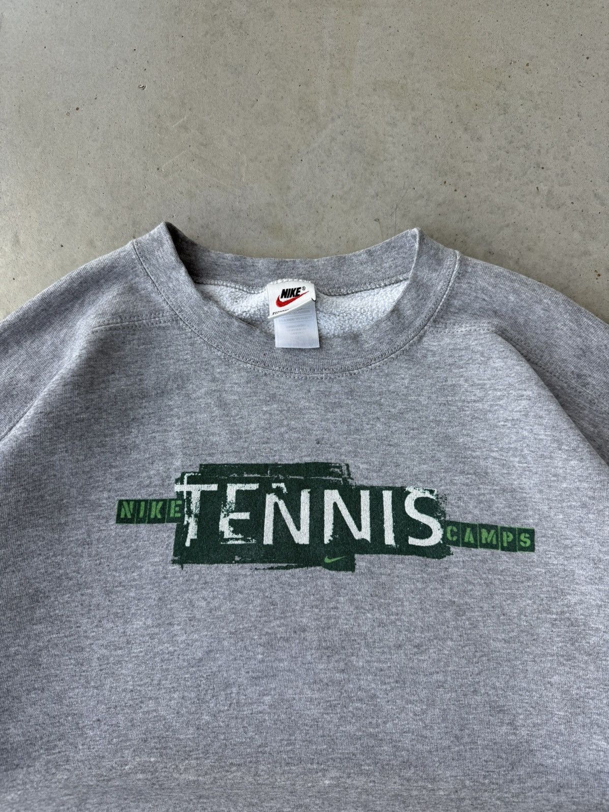 Nike × Vintage Vintage 90s Nike Tennis Crewneck Size US XL / EU 56 / 4 - 4 Thumbnail