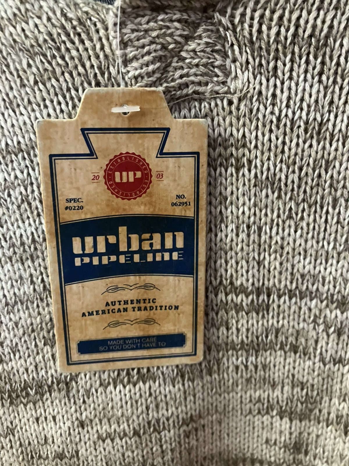 Urban Pipeline Urban Pipeline Hooded Henley Knit Sweater Cream Small NWT Size US S / EU 44-46 / 1 - 4 Thumbnail