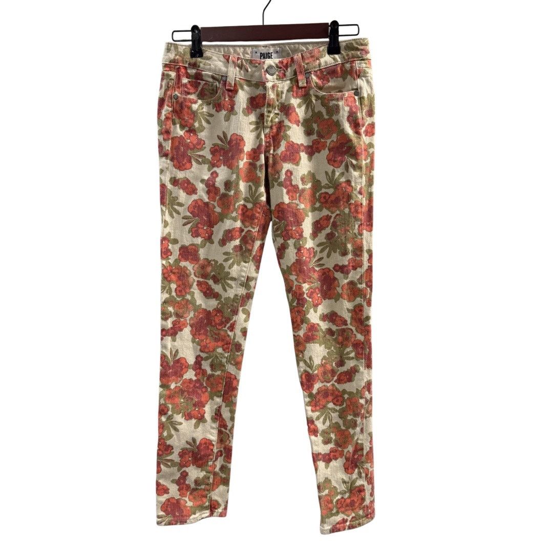 Paige Paige Women’s Floral Skyline Ankle Peg Jeans Size 26 Size 26" / US 2 / IT 38 - 1 Thumbnail