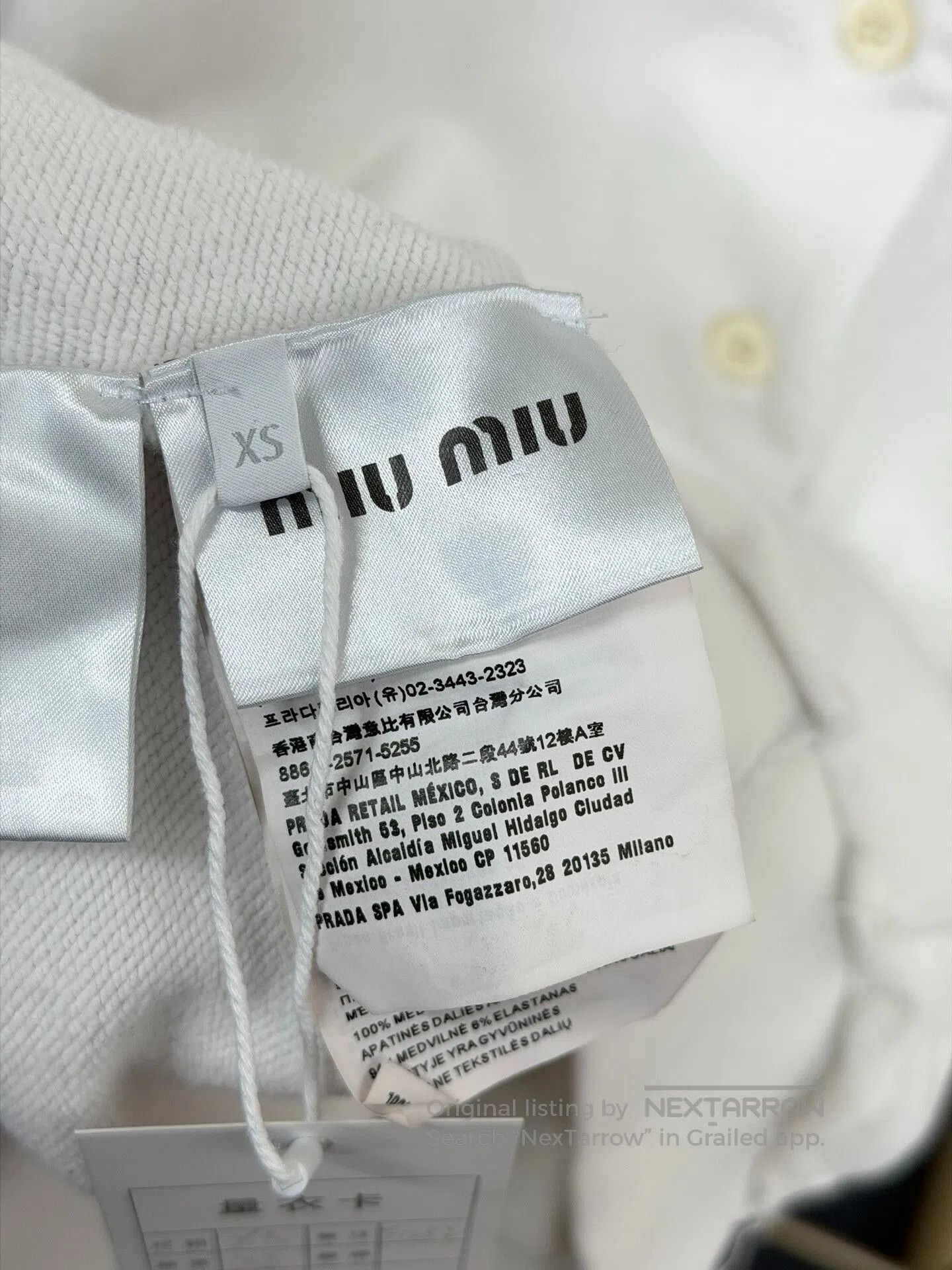 Miu Miu Miu Miu Distressed Polo Collar Sweatshirt XS. Size XS / US 0-2 / IT 36-38 - 4 Thumbnail