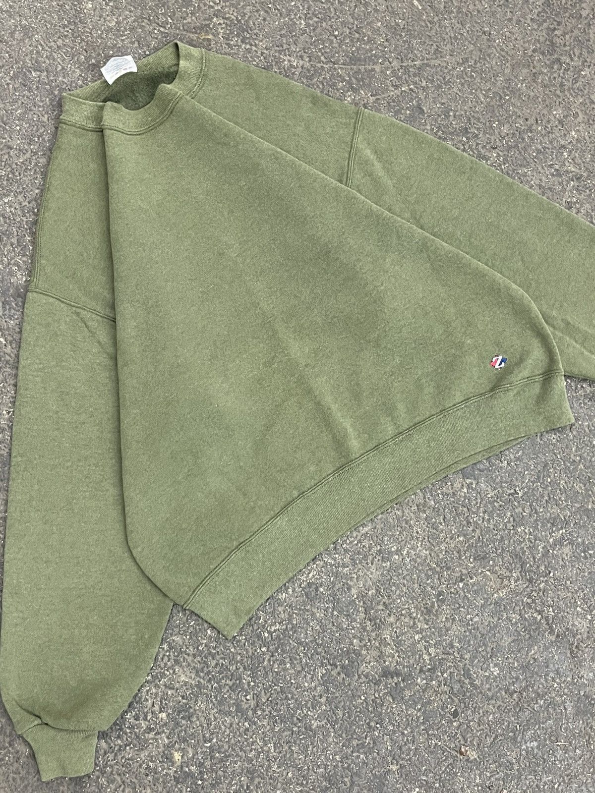 Russell Athletic × Vintage Earth tone green blank sweatshirt russell hype boxy skater Size US L / EU 52-54 / 3 - 2 Thumbnail