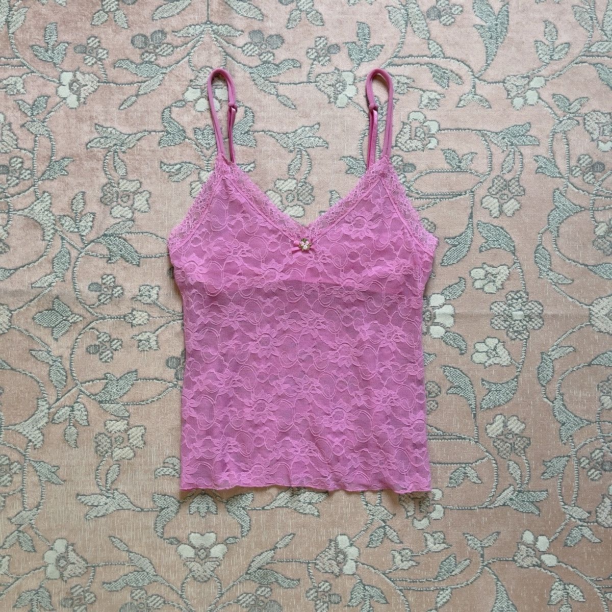 Victoria's Secret Victoria’s Secret Pink Floral Lace Camisole (XS–S) Size S / US 4 / IT 40 - 2 Thumbnail