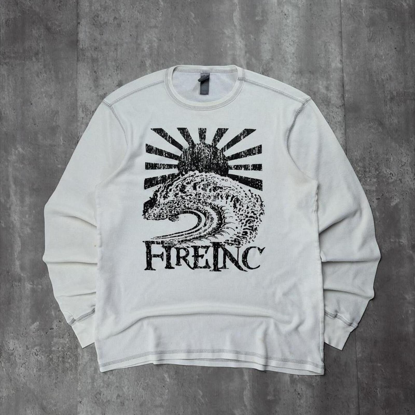 Other Y2K Fire INC Grunge Distressed Long Sleeve Thermal Shirt Size US L / EU 52-54 / 3 - 1 Thumbnail