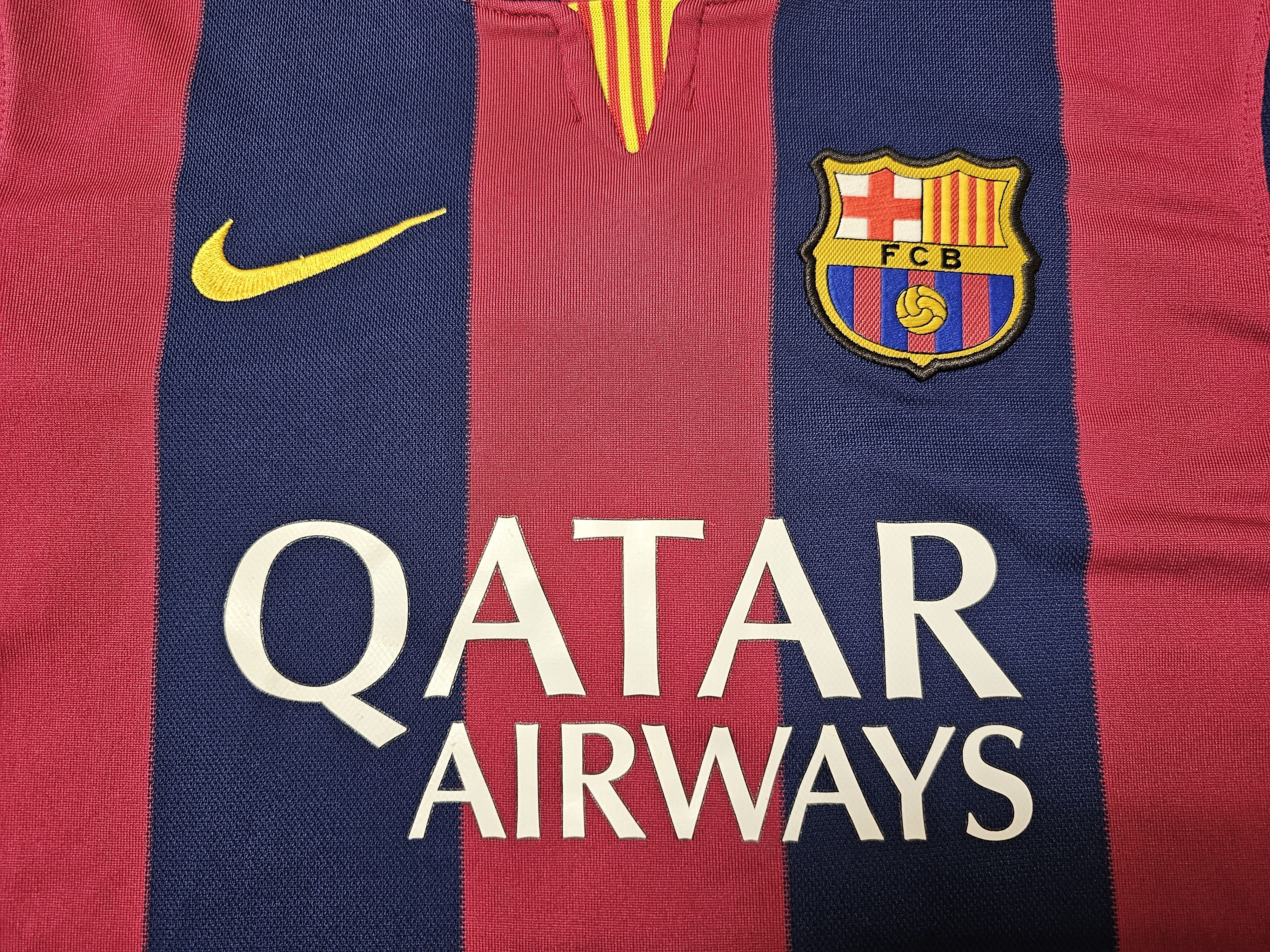 Nike BARCELONA 2014 2015 MESSI FOOTBALL SOCCER JERSEY BOYS 12-13Y Size US XXS / EU 40 - 3 Thumbnail