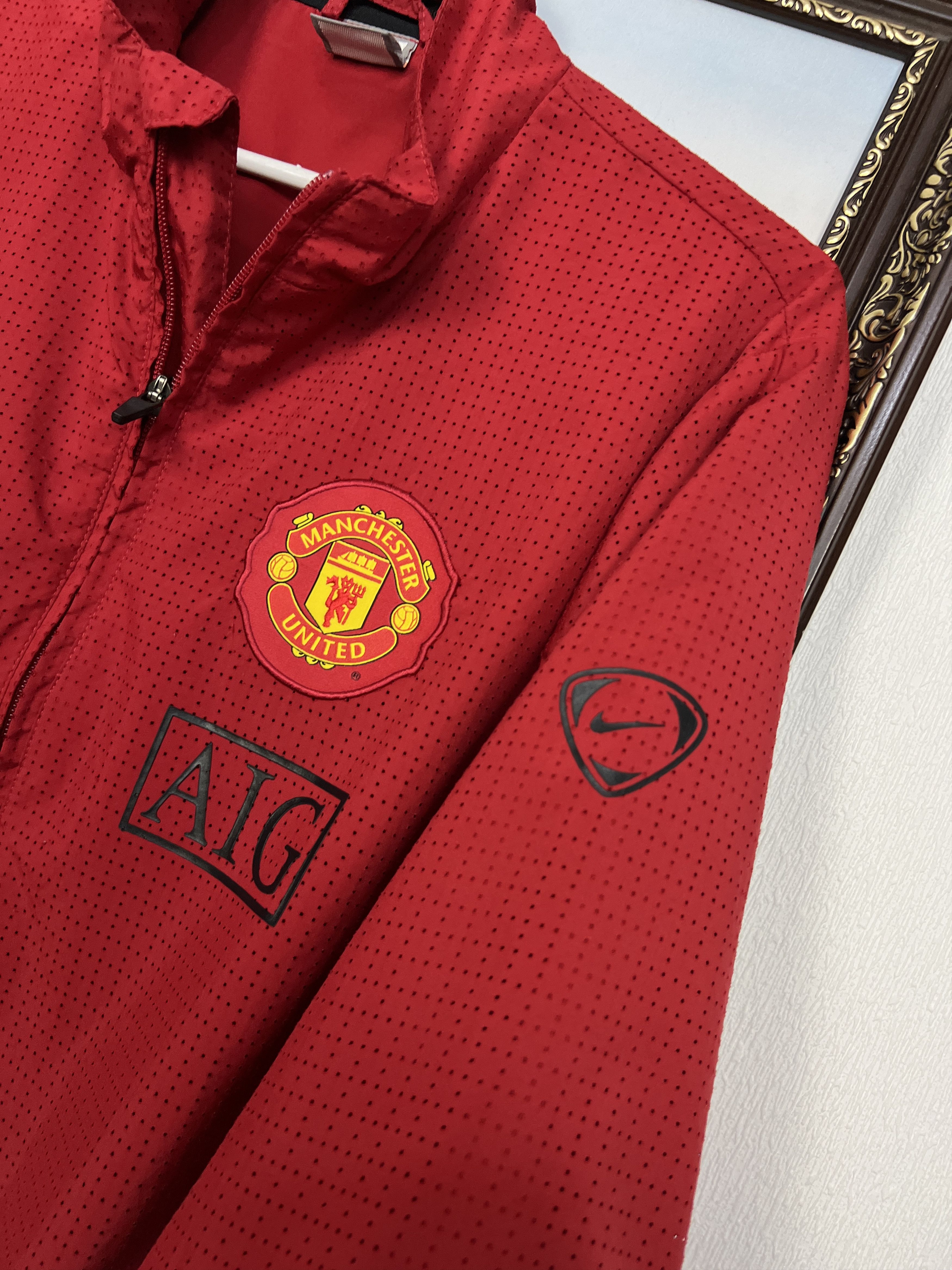 Nike Manchester United Football Jacket Soccer Nike AIG Track Top Size US L / EU 52-54 / 3 - 4 Thumbnail