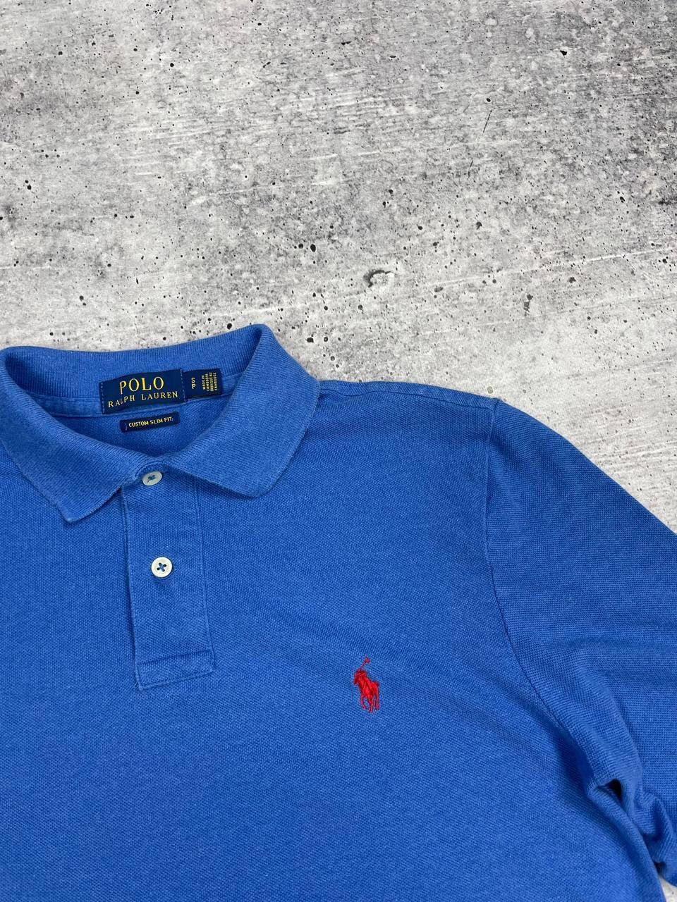 Polo Ralph Lauren × Vintage Vintage Polo Ralph Lauren Blue Polo Longsleeve Sweatshirt Size US S / EU 44-46 / 1 - 8 Thumbnail