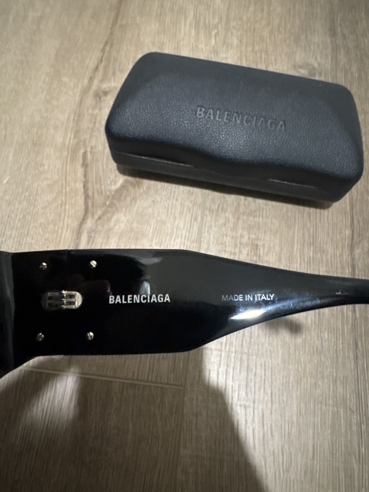 Balenciaga Balenciaga Black Rectangular Sunglasses w/ Case Size ONE SIZE - 3 Thumbnail