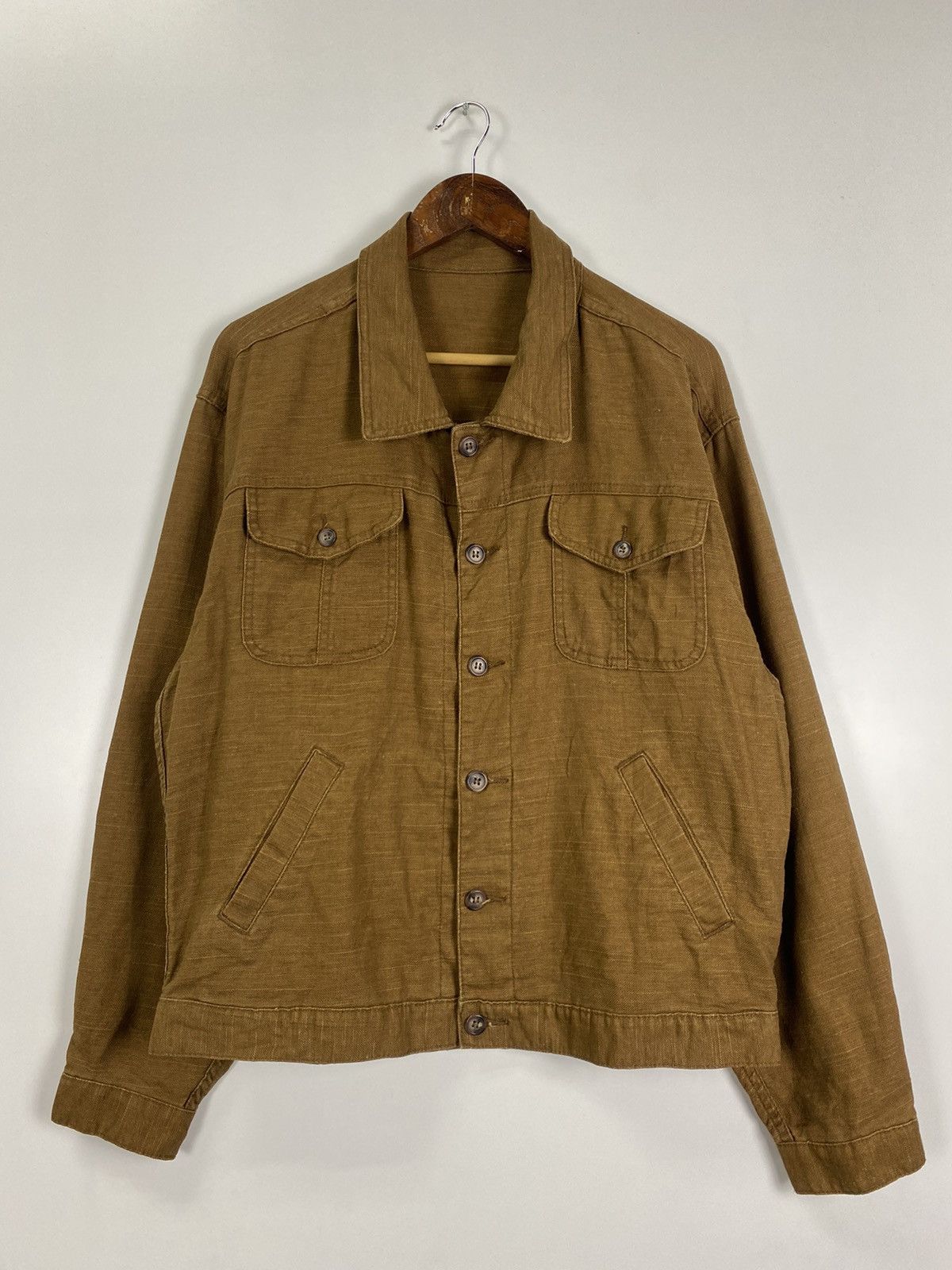 Japanese Brand × Vintage Vintage Linen Jacket Size US XL / EU 56 / 4 - 3 Thumbnail