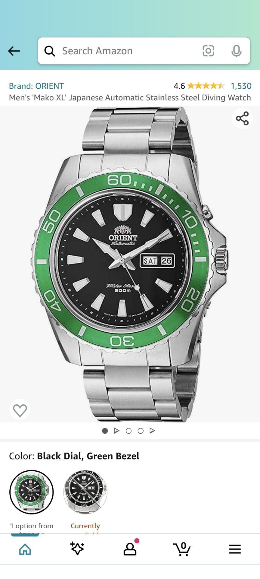 Orient mako xl green best sale