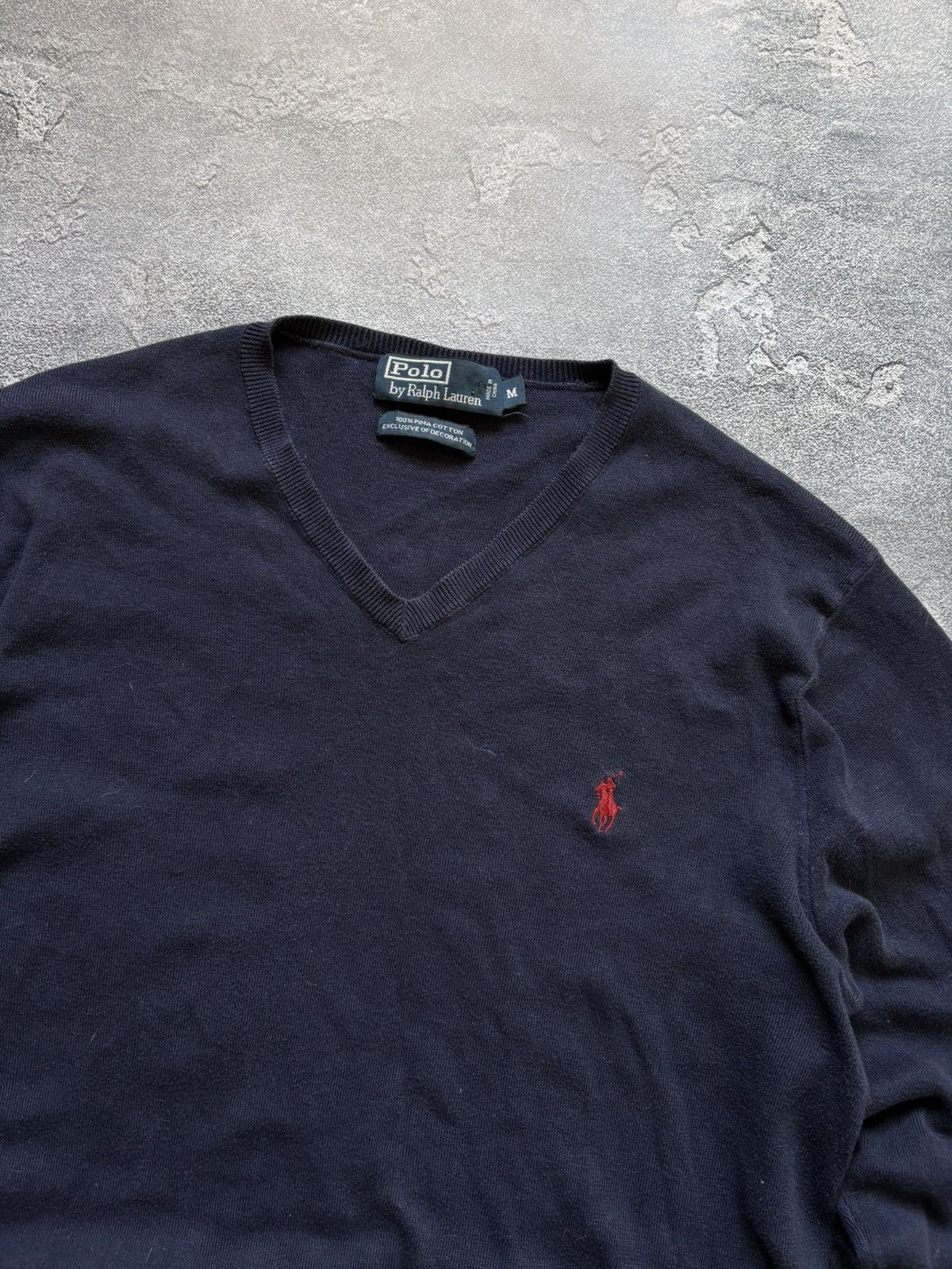 Polo Ralph Lauren Vintage Polo Ralph Lauren Small Pony V-Neck Mens Sweater Size US M / EU 48-50 / 2 - 4 Thumbnail