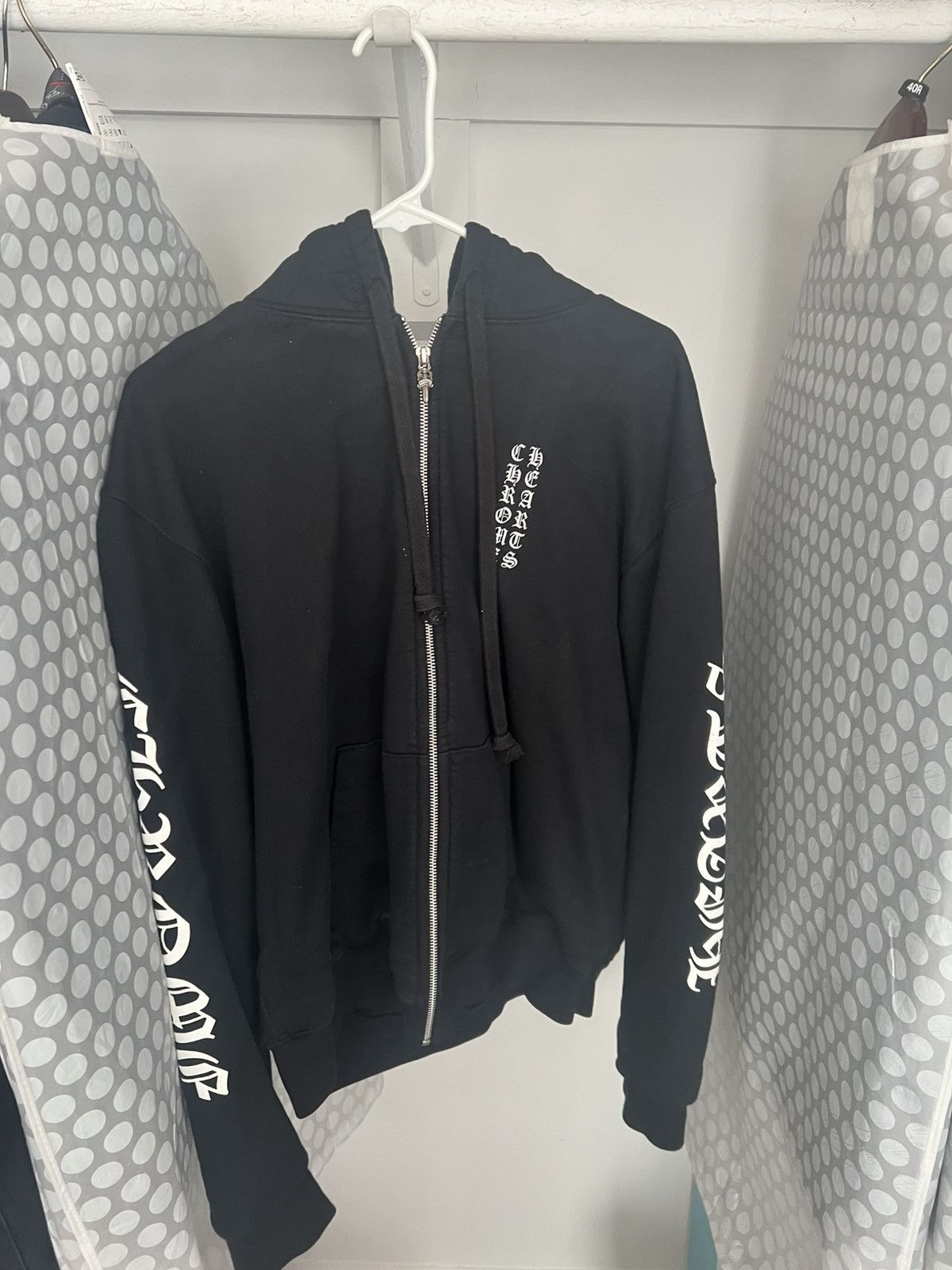 Chrome Hearts Chrome hearts thermal lined vertical logo hoodie Size US M / EU 48-50 / 2 - 1 Thumbnail