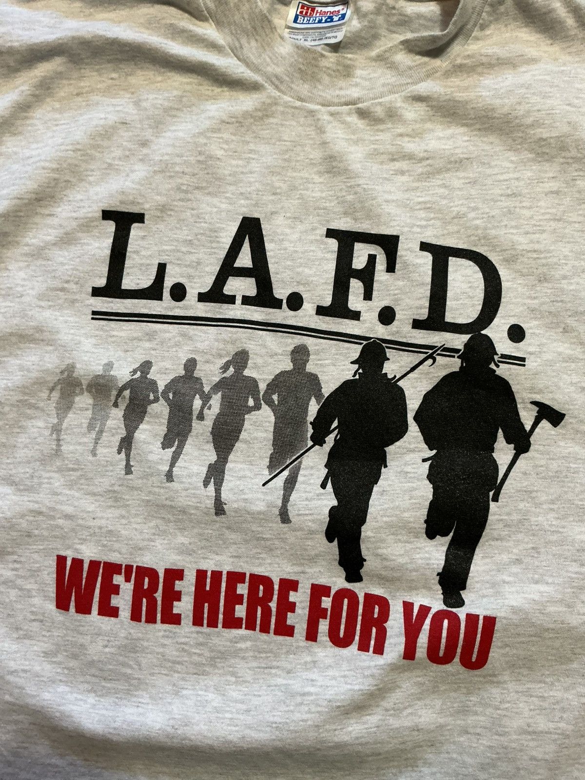 Vintage VTG LAFD Los Angeles Fire Department Firefighters T-Shirt Size US XL / EU 56 / 4 - 6 Thumbnail