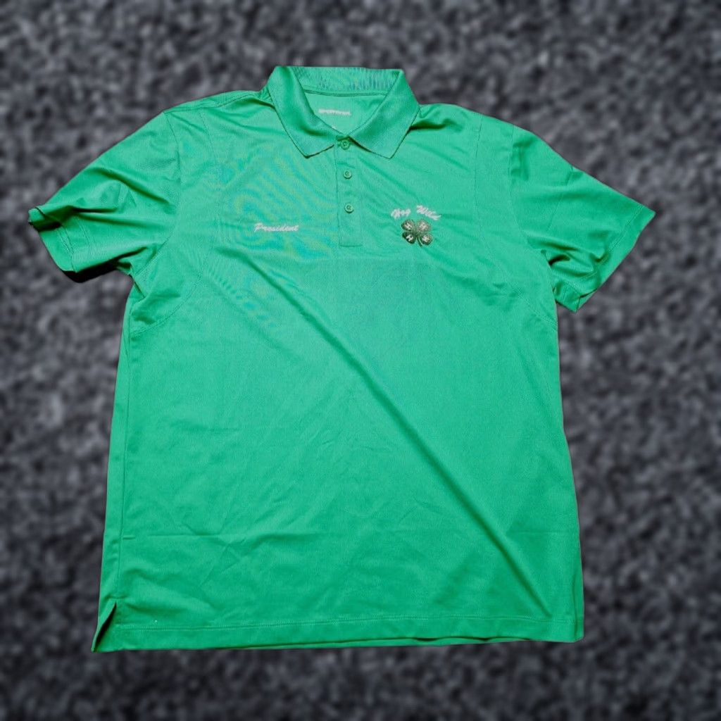 Vintage Sportex Mens XL Golf Polo Shirt Green Farm Ag 4H Size US XL / EU 56 / 4 - 1 Thumbnail