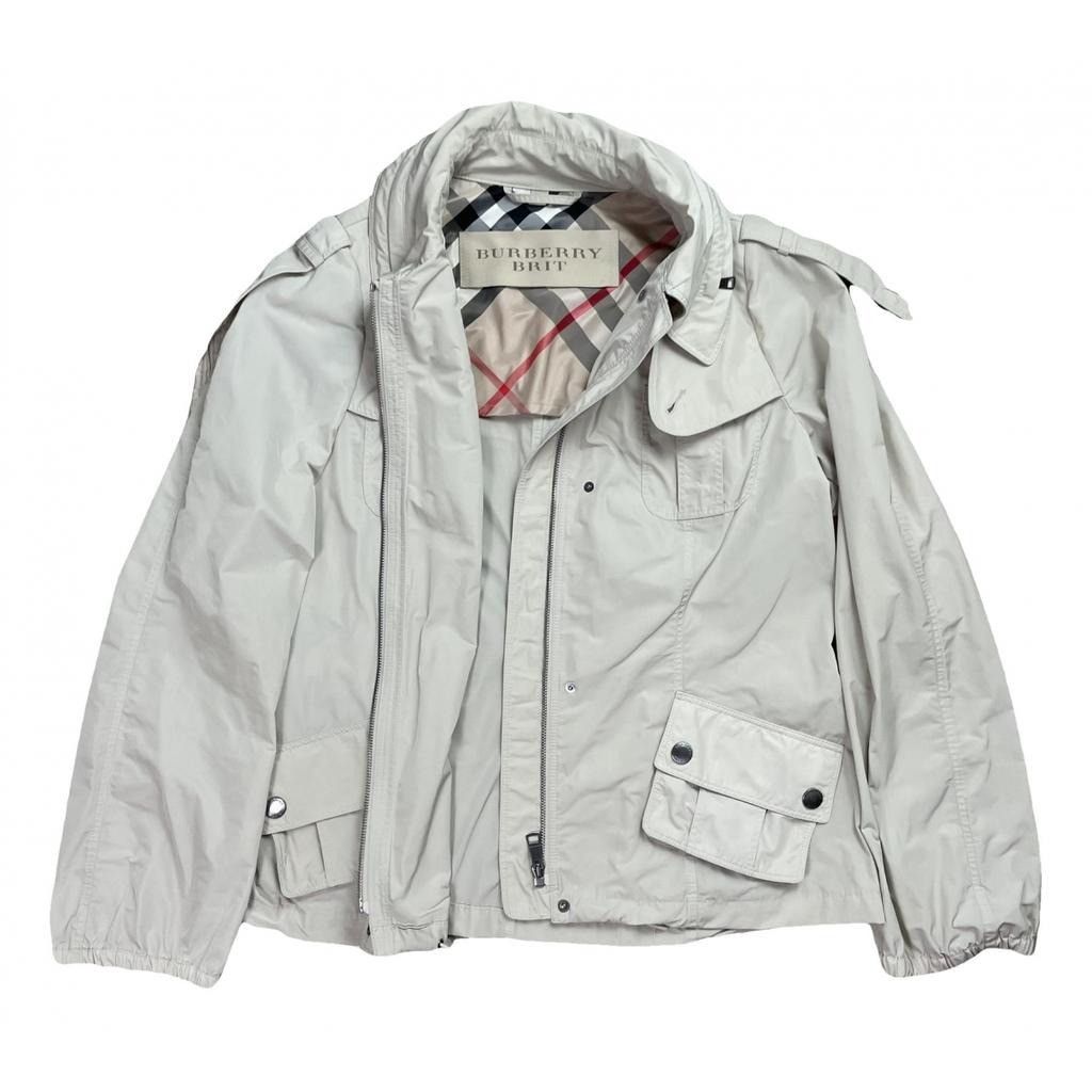 image of Kenzo x Vintage Burberry Jacket With Pattern in Beige, Women's (Size XL)