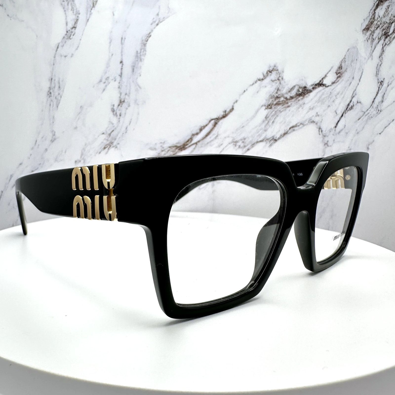Miu Miu MIU MIU Womens Eyeglasses Black Square Full Rim frames Size ONE SIZE - 18 Thumbnail