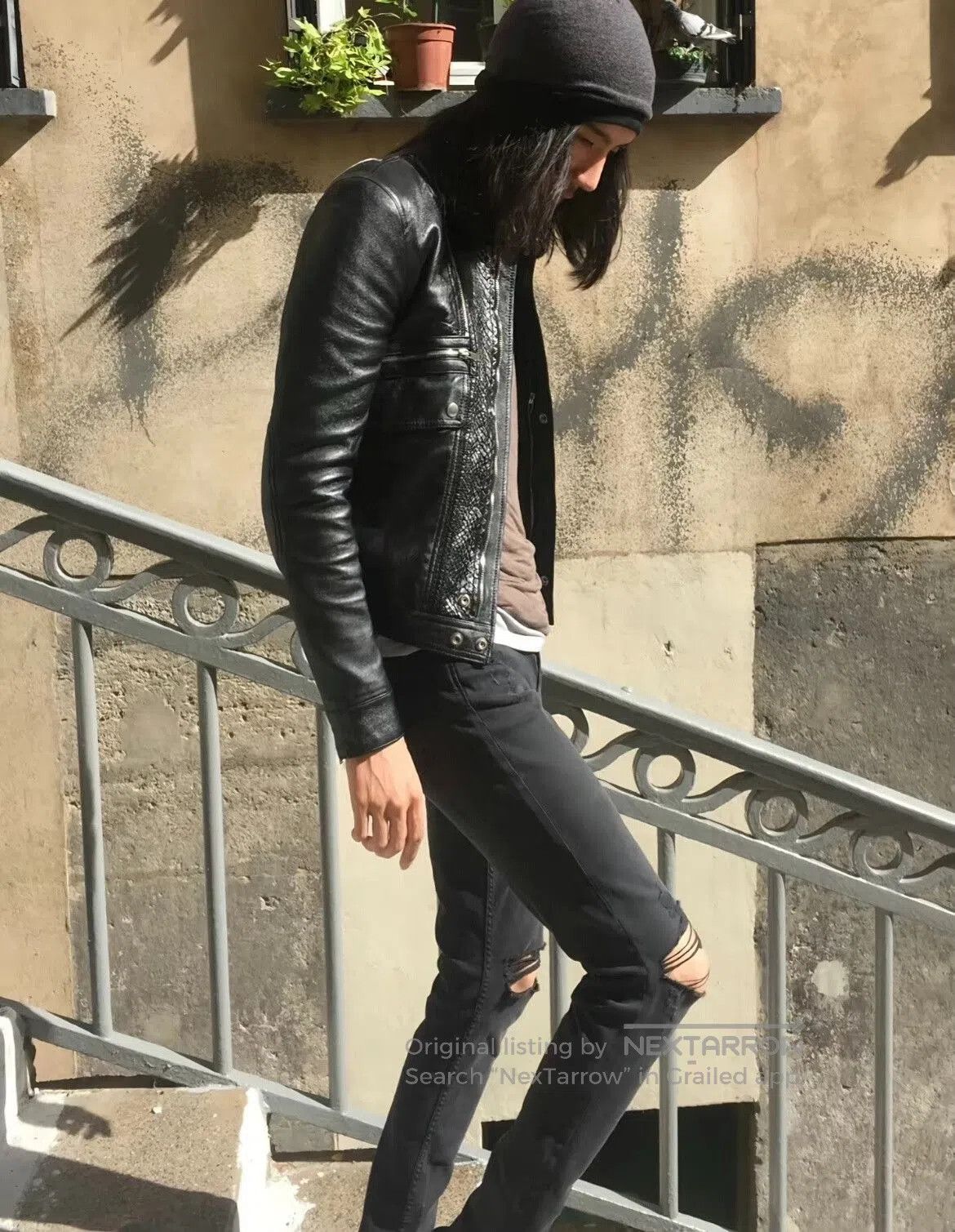 Hedi Slimane Saint Laurent Black Distressed Denim Pants. Size US 28 / EU 44 - 7 Thumbnail