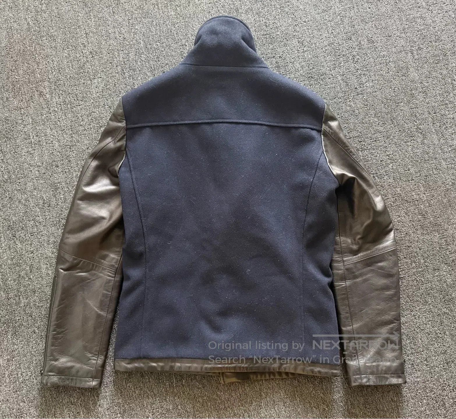 Other Flap Collar Leather Wool Jacket. Size US M / EU 48-50 / 2 - 4 Thumbnail