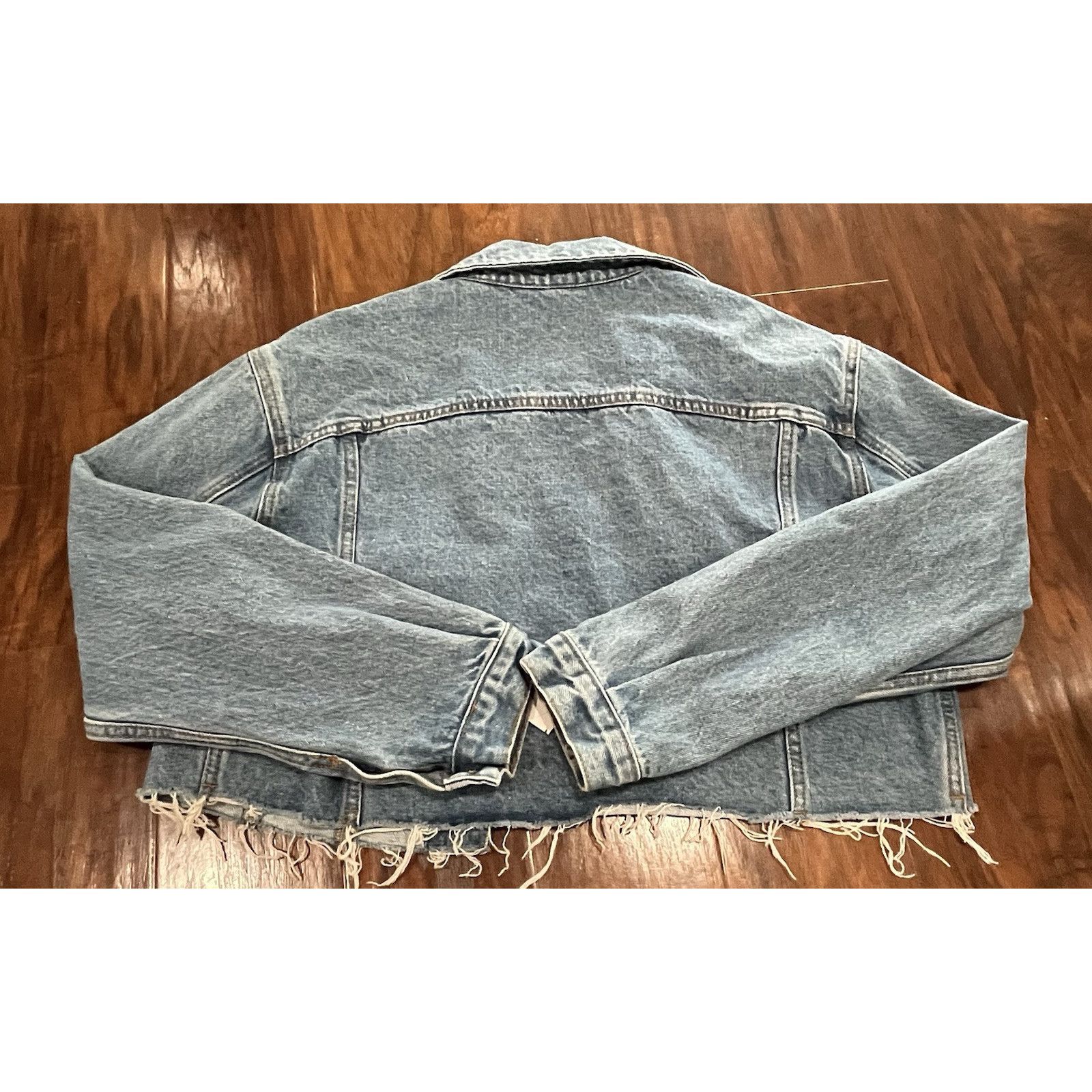 Pacsun Pacsun J.Galt Jean Jacket Womens Blue Denim raw Hem med Size M / US 6-8 / IT 42-44 - 2 Thumbnail