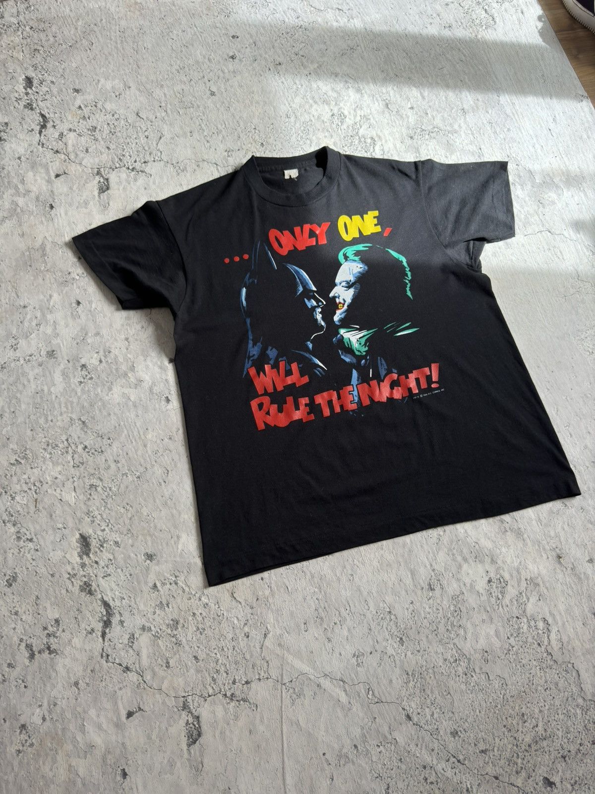 DC Comics × Vintage Vintage 1989 Batman vs Joker Will Rule The Night Tee Size US L / EU 52-54 / 3 - 6 Thumbnail