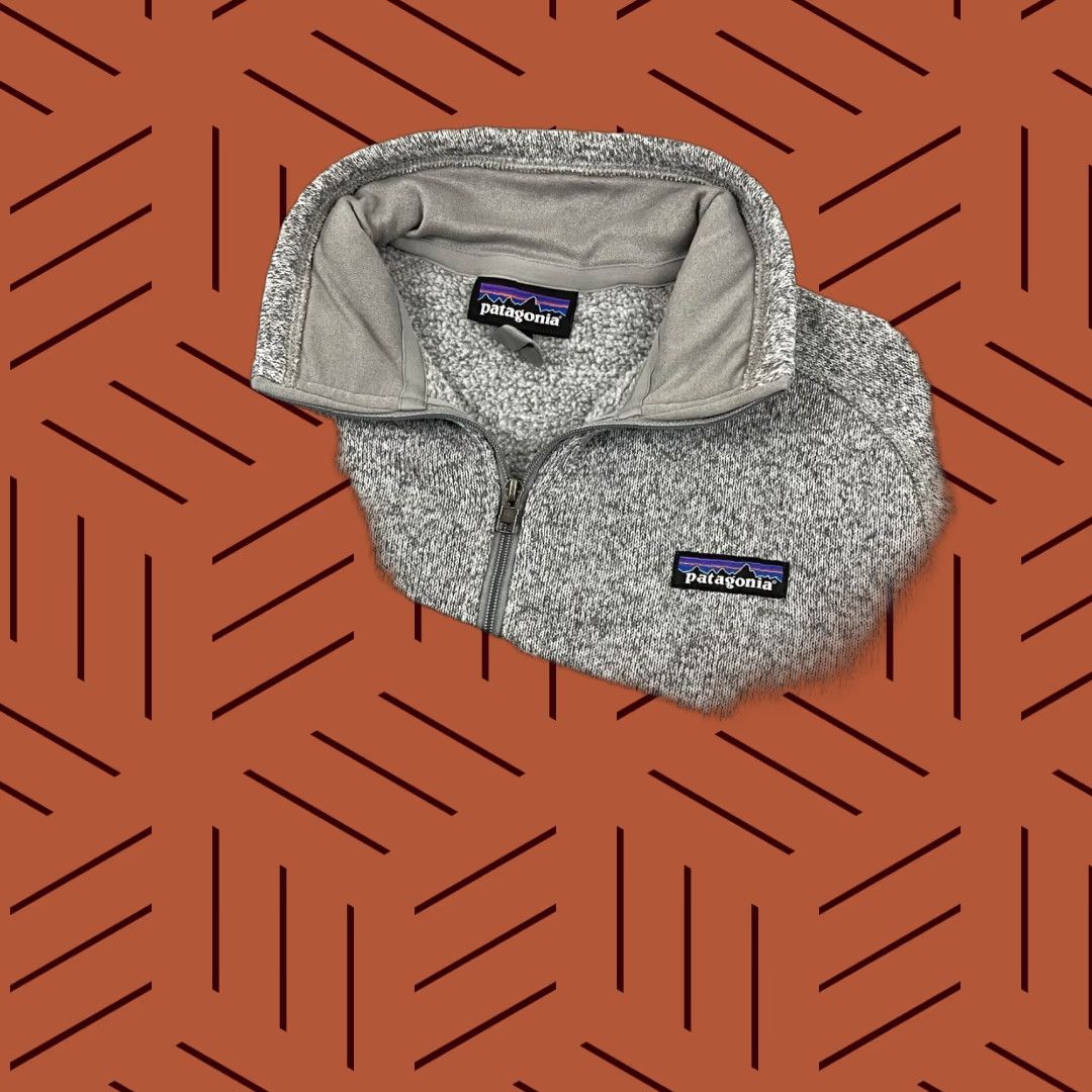 Patagonia Patagonia Sweater Women Large Gray Fleece 1/4 Zip Pullover Preppy Size L / US 10 / IT 46 - 1 Thumbnail