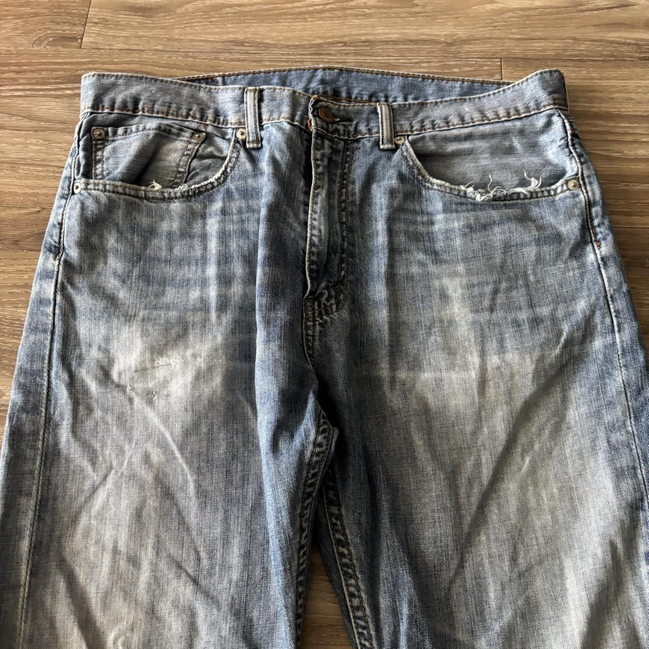 Levi's Crazy Vintage Y2K/2000s Grunge Levis Faded Denim Jeans! 34x29 Size US 33 - 5 Thumbnail