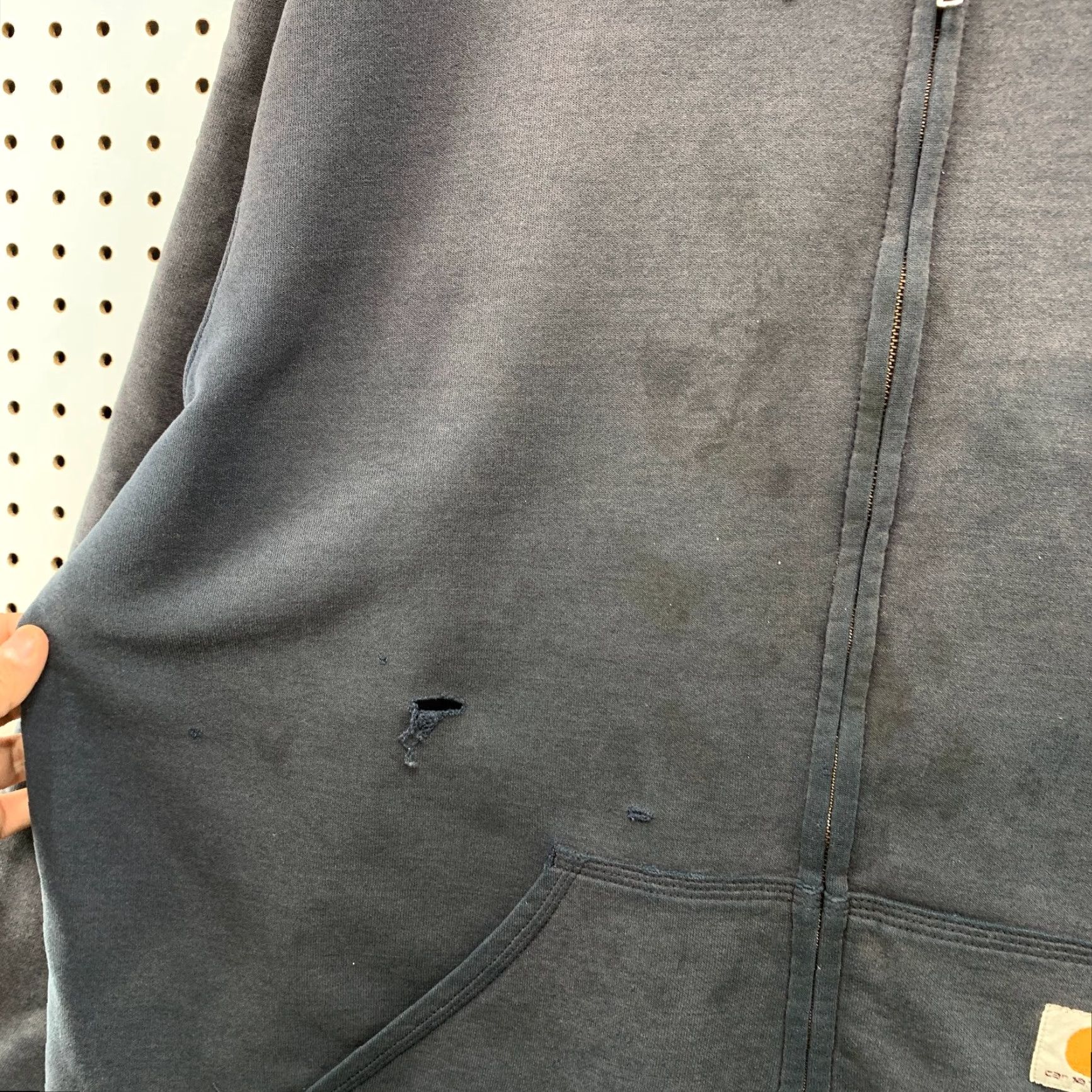 Carhartt VINTAGE Carhartt Hoodie Sweatshirt Mens 3XLT Tall Sun Faded Blue Thermal Lined Hoodie Mens XS Blue Winter Sweatshirt Carhartt Size US XS / EU 42 / 0 - 7 Thumbnail