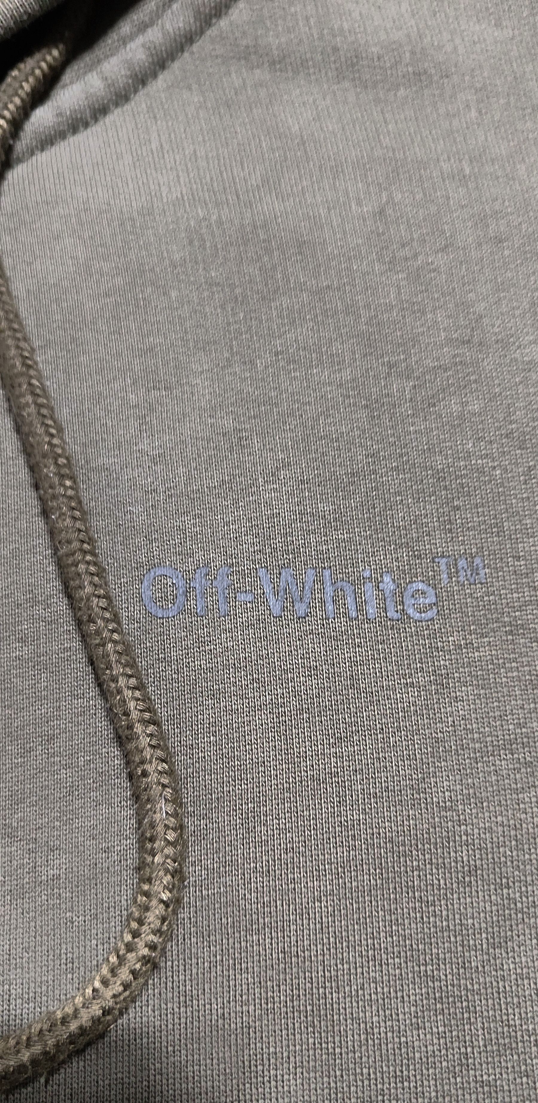 Off-White Off-White Rubber Arrow Diag Tab Print Zip Hoodie Size US M / EU 48-50 / 2 - 7 Thumbnail