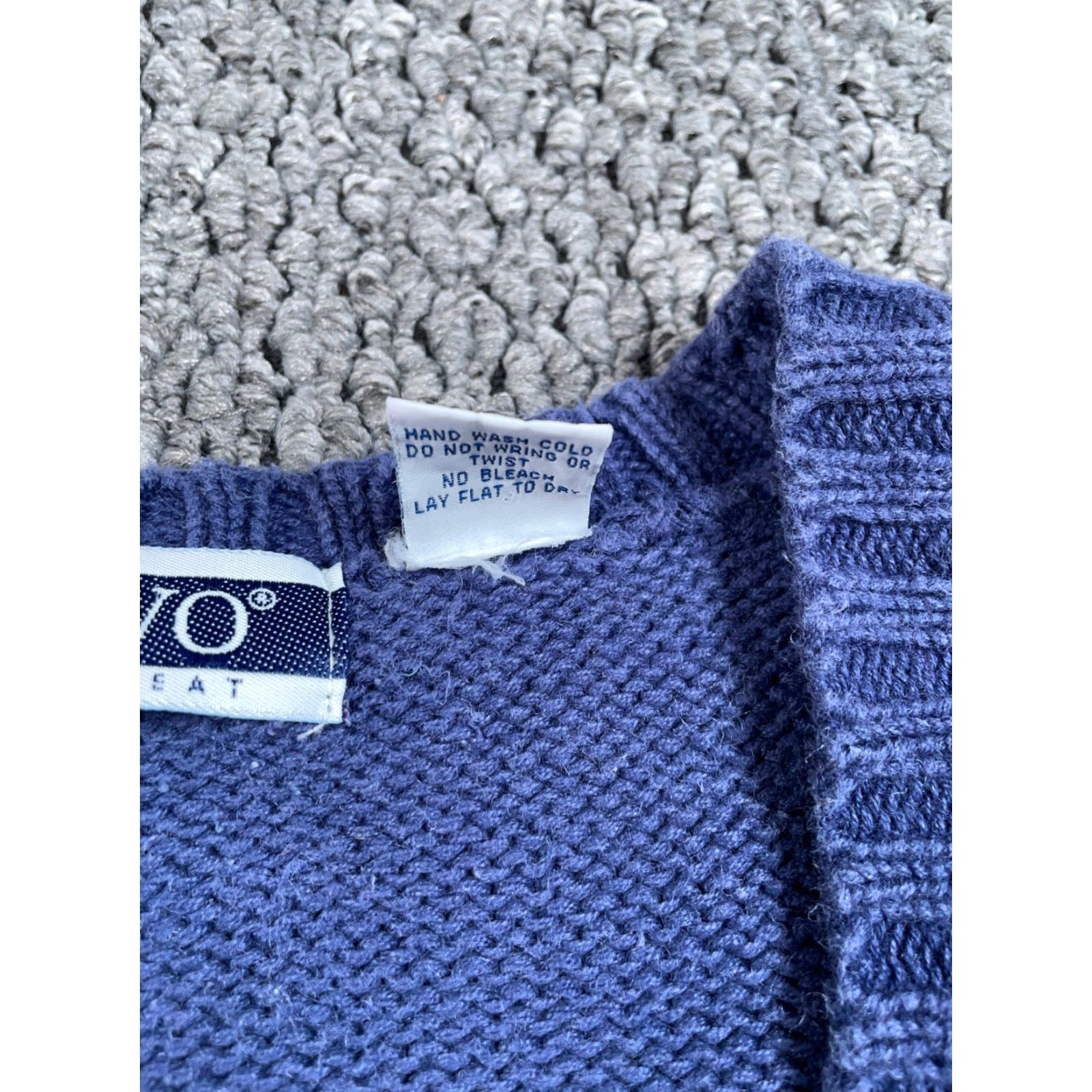 Vintage VINTAGE NUOVO Cardigan Sweater 90s Floral Crochet Blue Medium Women KC Knit Short Sleeve Sho Elapsed? Size M / US 6-8 / IT 42-44 - 4 Thumbnail