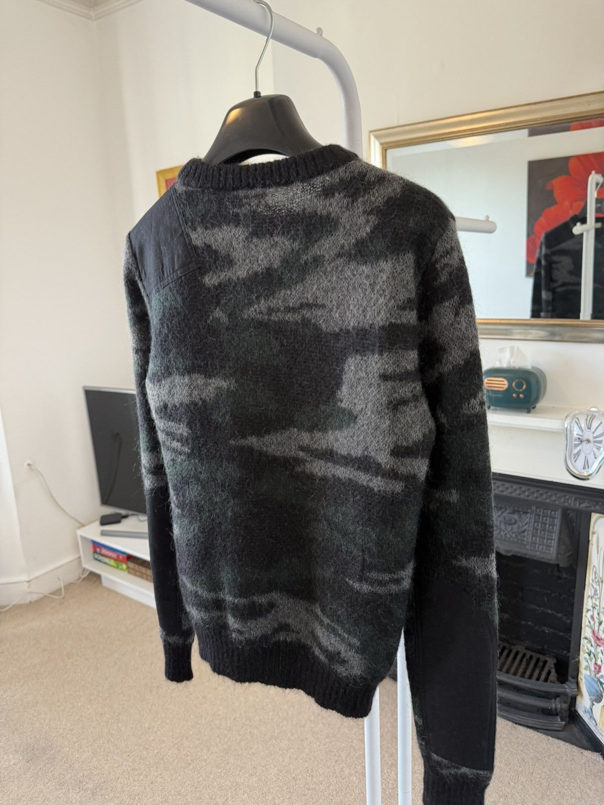 Hedi Slimane × Saint Laurent Paris FW16 Saint Laurent Camo Mohair Sweater Size US XS / EU 42 / 0 - 6 Thumbnail