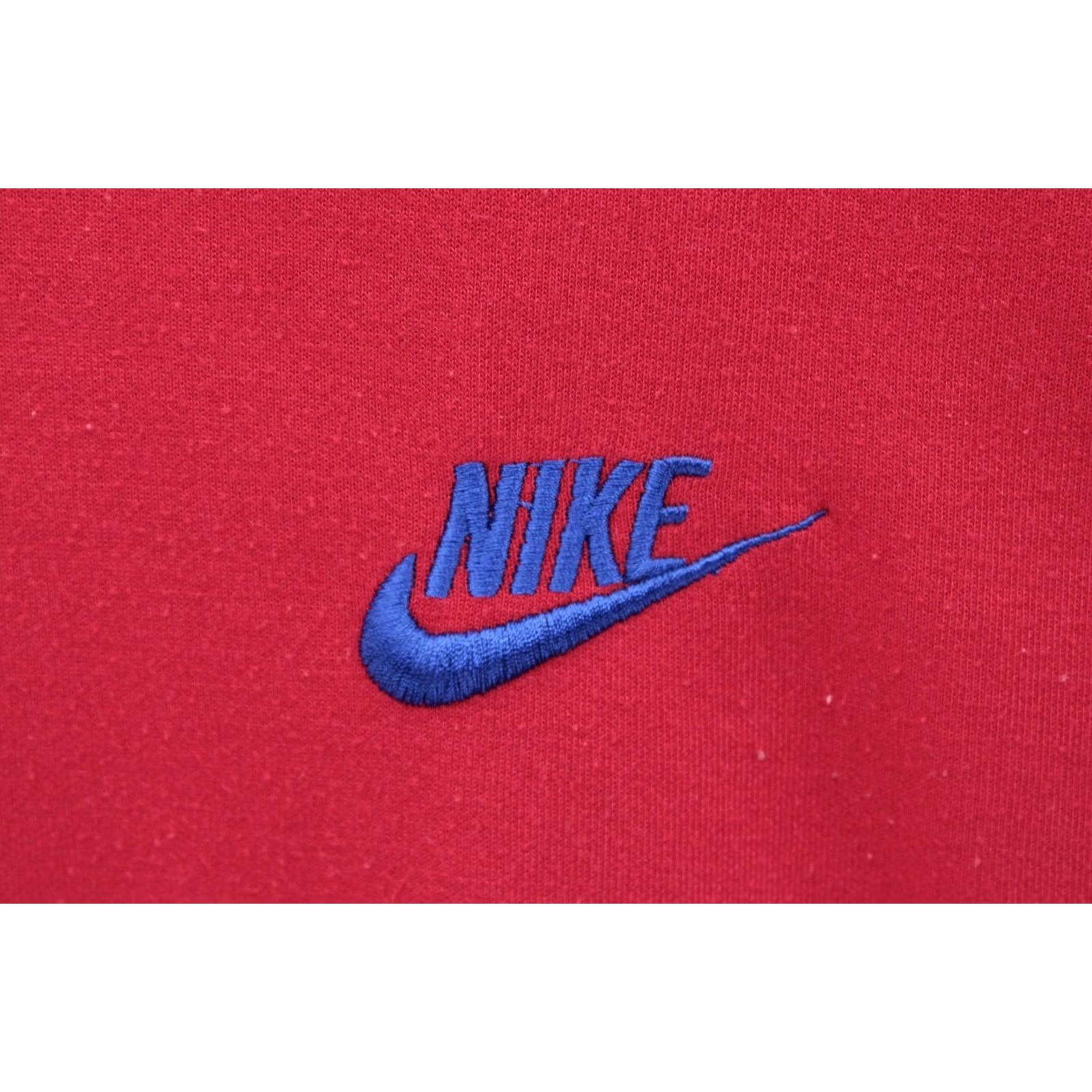 Nike VINTAGE Nike Hoodie Sweatshirt Mens S Red White Blue Full Zip Swoosh Logo Athletic Size US S / EU 44-46 / 1 - 5 Thumbnail