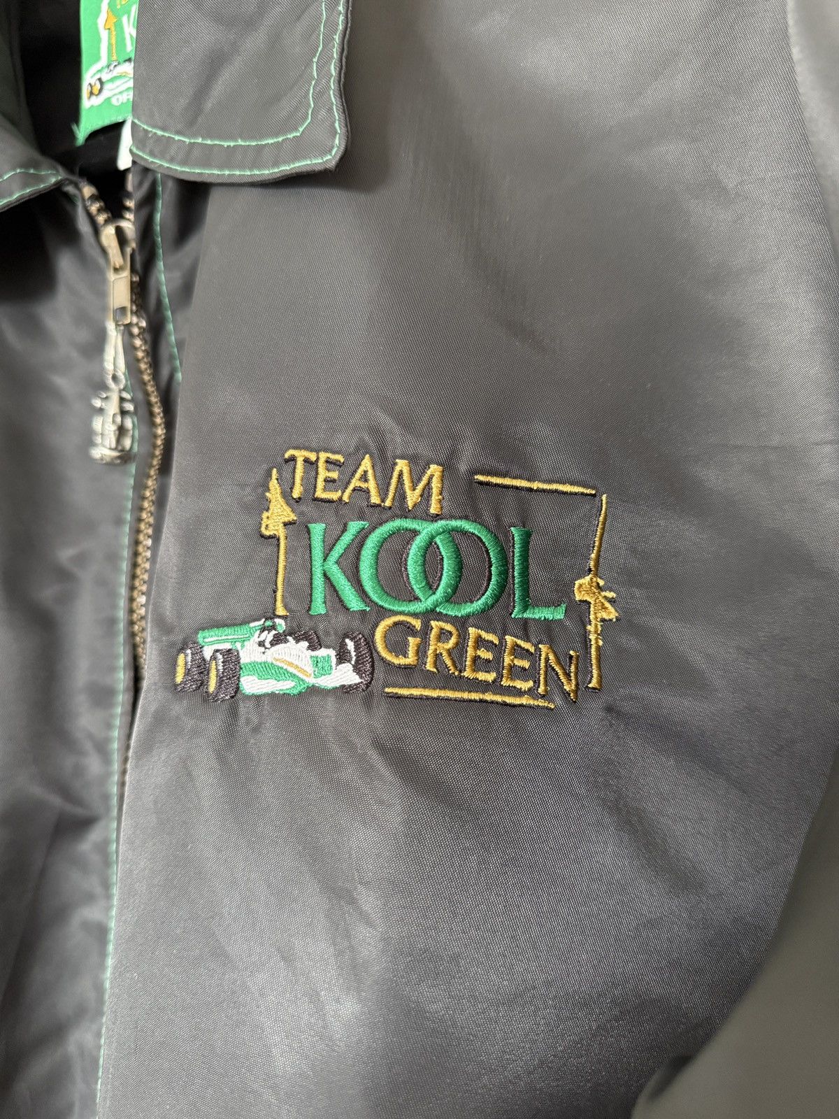 Vintage Vintage Team KOOL Green Racing Zip-Up Jacket Size US L / EU 52-54 / 3 - 3 Thumbnail