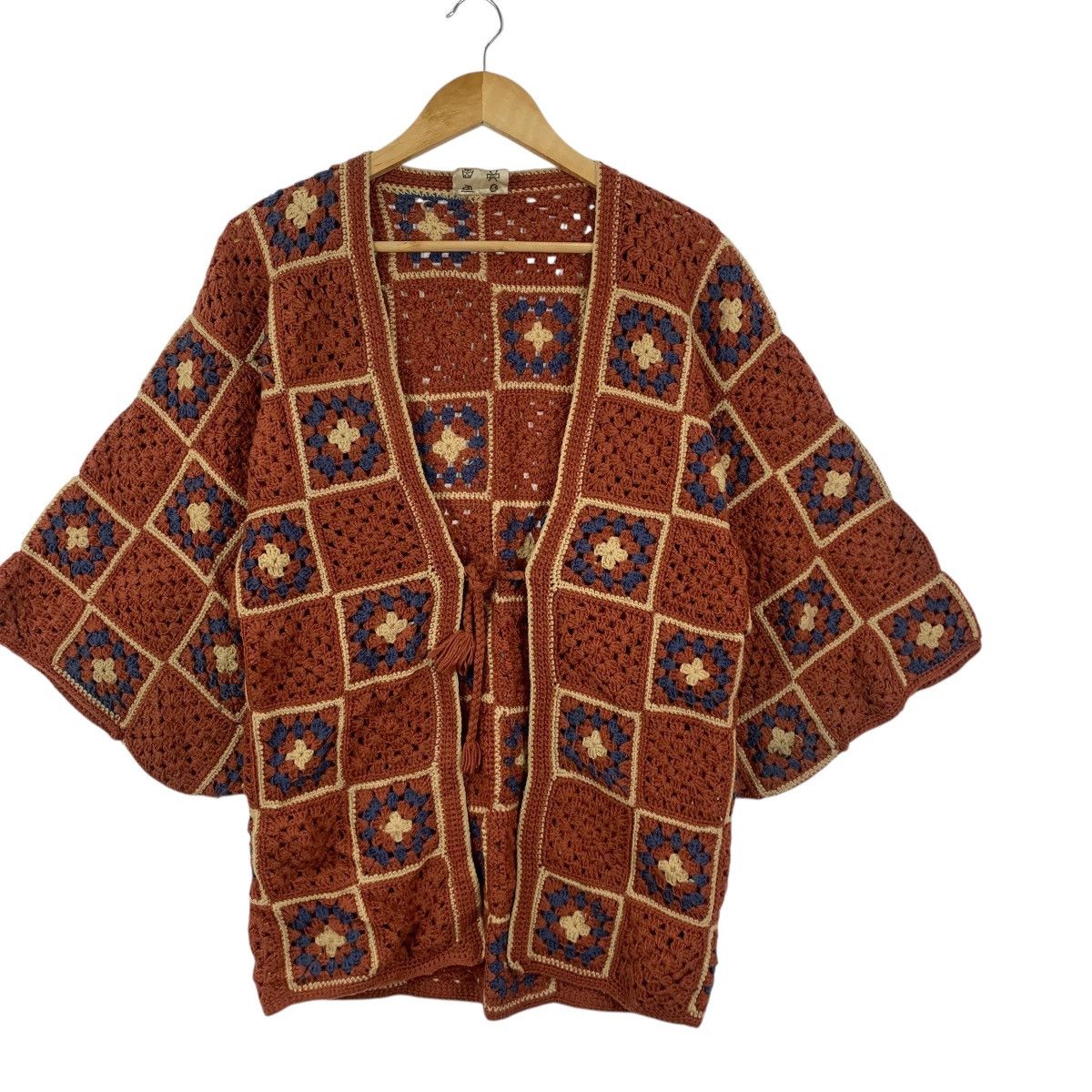 Vintage Vintage 70s KIMONO JAPAN DRAGON Ancient Geometric Coat Size M / US 6-8 / IT 42-44 - 4 Thumbnail