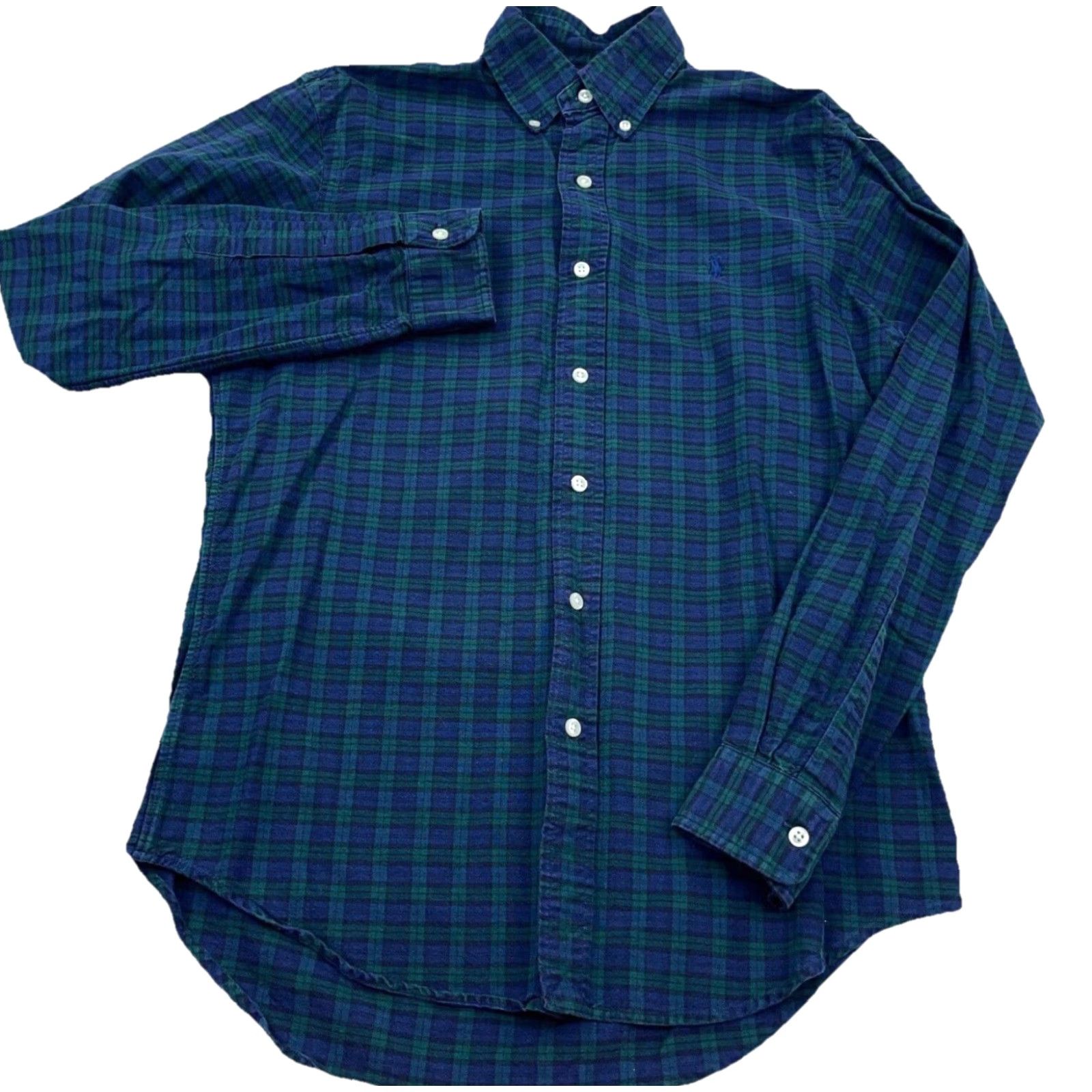 Ralph Lauren Ralph Lauren Shirt Men Small Button-Up Green Blue Blackwatch Plaid Adult Size US S / EU 44-46 / 1 - 2 Thumbnail