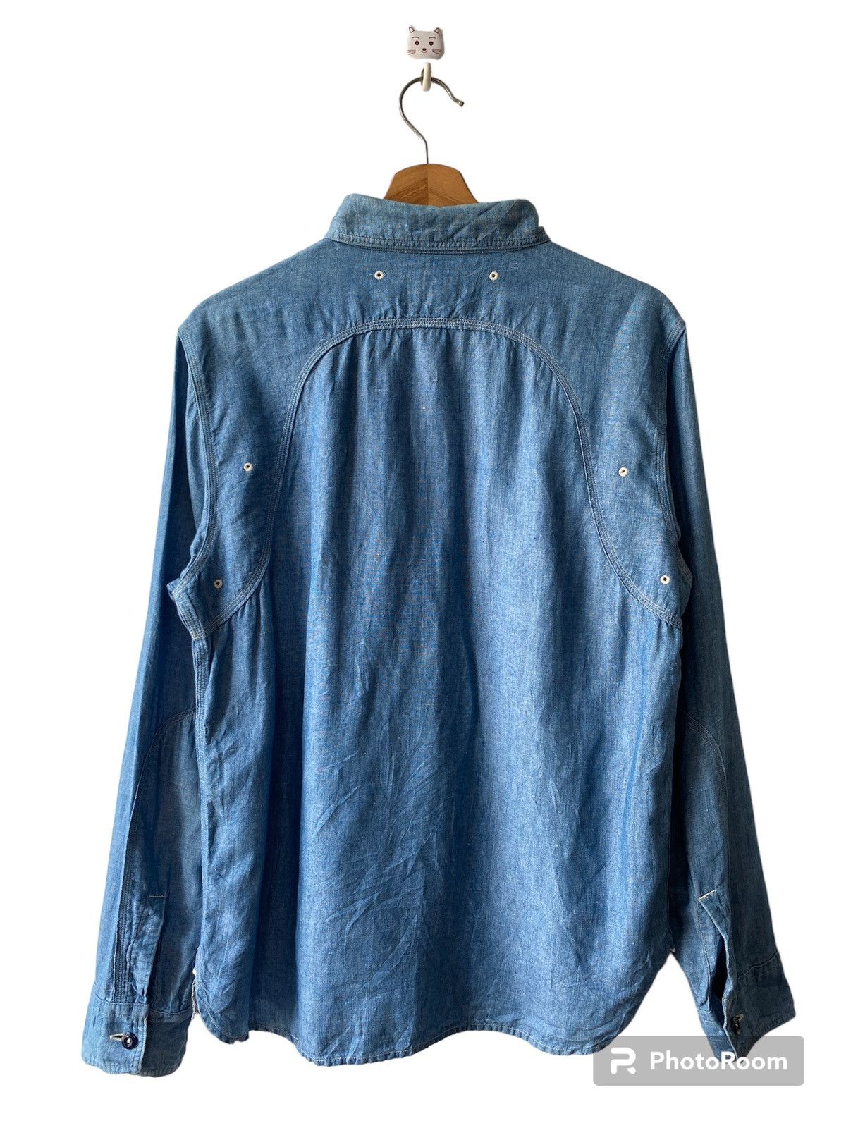 Japanese Brand × Pherrow's Pherrows Japan Double Pocket Workwear Chambray Size US M / EU 48-50 / 2 - 2 Thumbnail