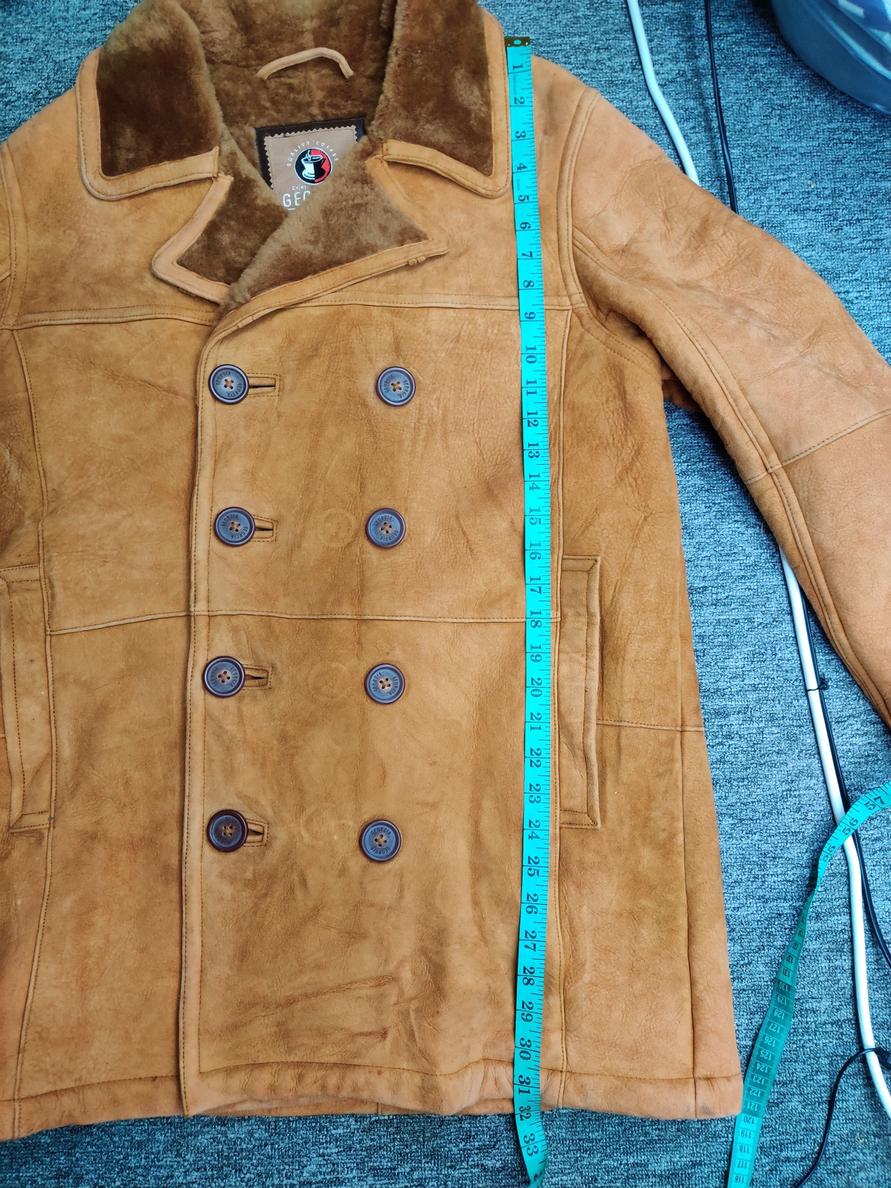 Leather Vintage Georgia Sheepskin Coat Leather Jacket Size US L / EU 52-54 / 3 - 14 Thumbnail