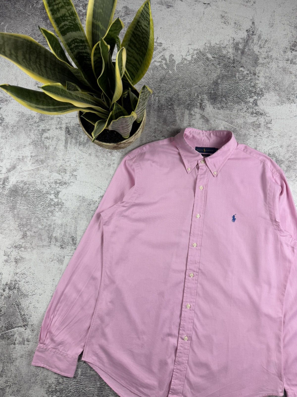 Polo Ralph Lauren Polo Ralph Lauren Rose Classic Blank Longsleeve Button Shirt Size US L / EU 52-54 / 3 - 4 Thumbnail
