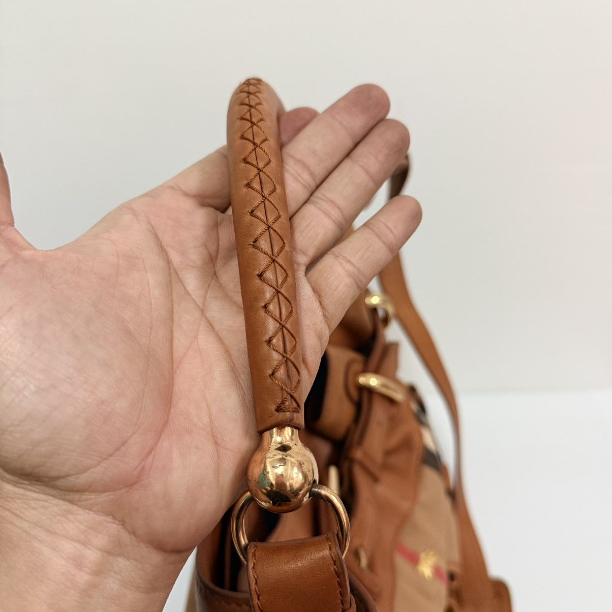 Burberry Burberry Novacheck Canvas Large Shoulder Bag Size ONE SIZE - 11 Thumbnail