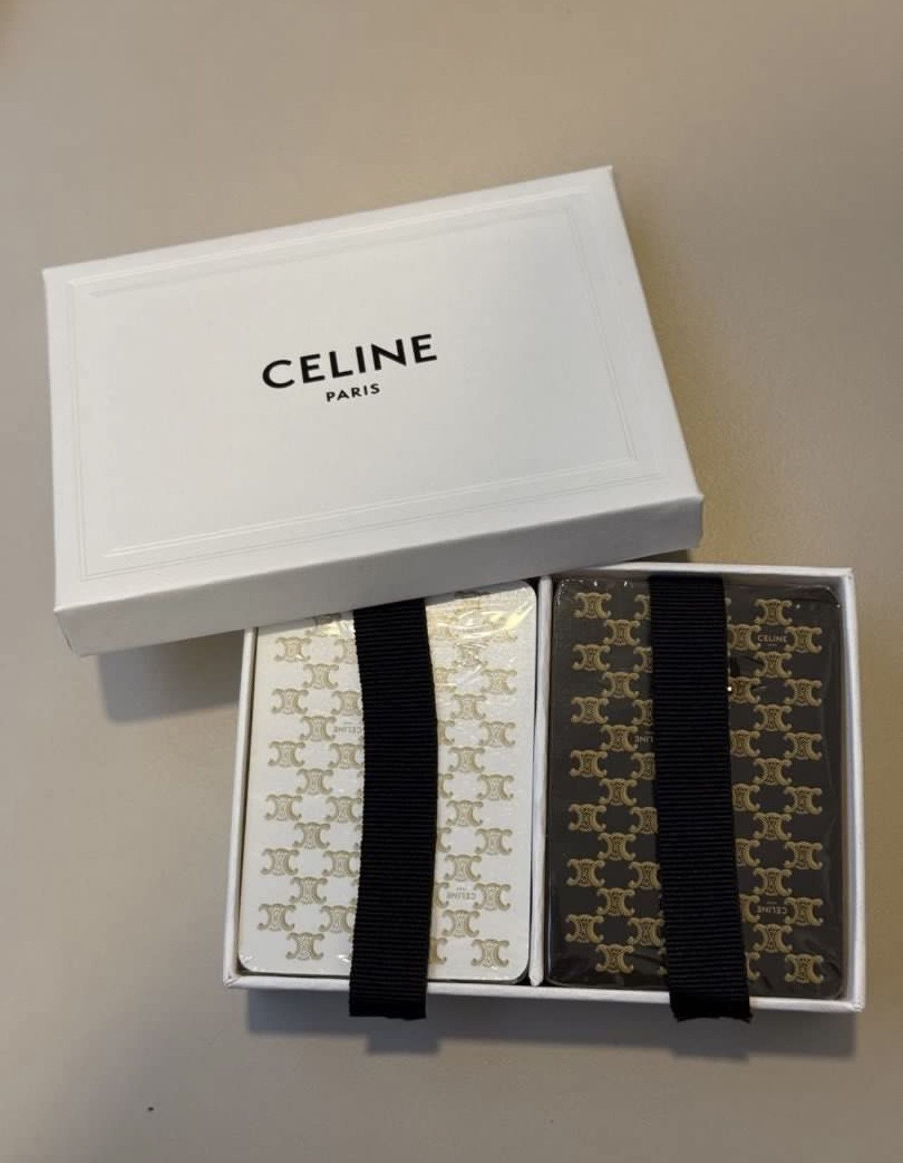 Celine × Hedi Slimane Celine Hedi slimane playing cards triomphe logo poker 2 deck Size ONE SIZE - 3 Thumbnail