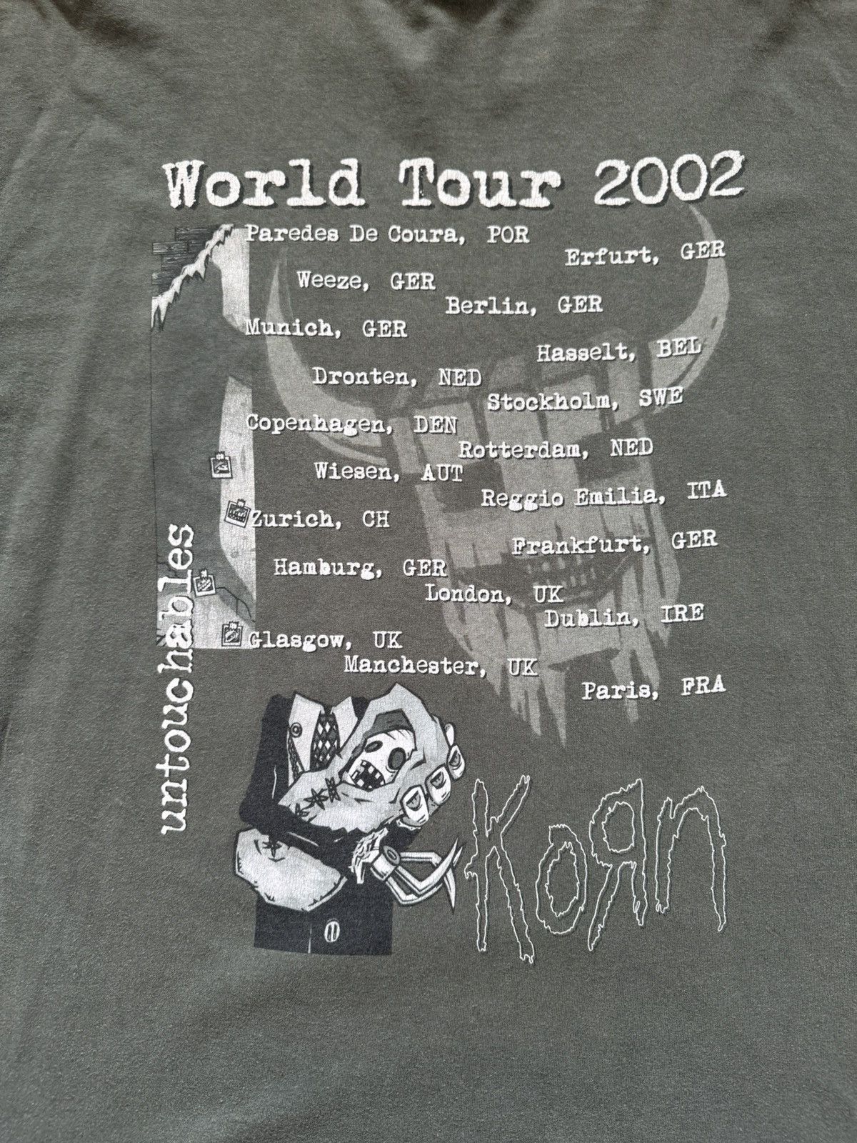 Band Tees Korn 2002 European Untouchables Tour T-Shirt Size US XL / EU 56 / 4 - 4 Thumbnail