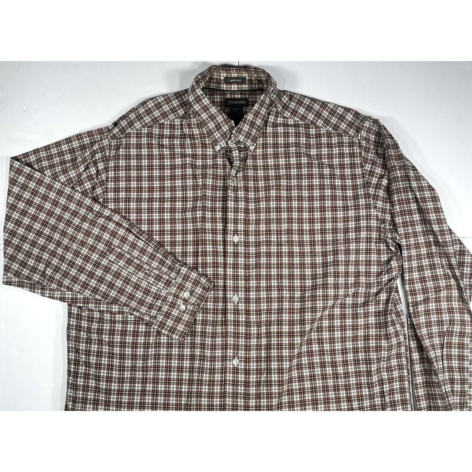 St. John St. John’s Bay Shirt XL Multicolor Plaid Long Sleeve Flannel Button Front Men’s Size US XL / EU 56 / 4 - 2 Thumbnail