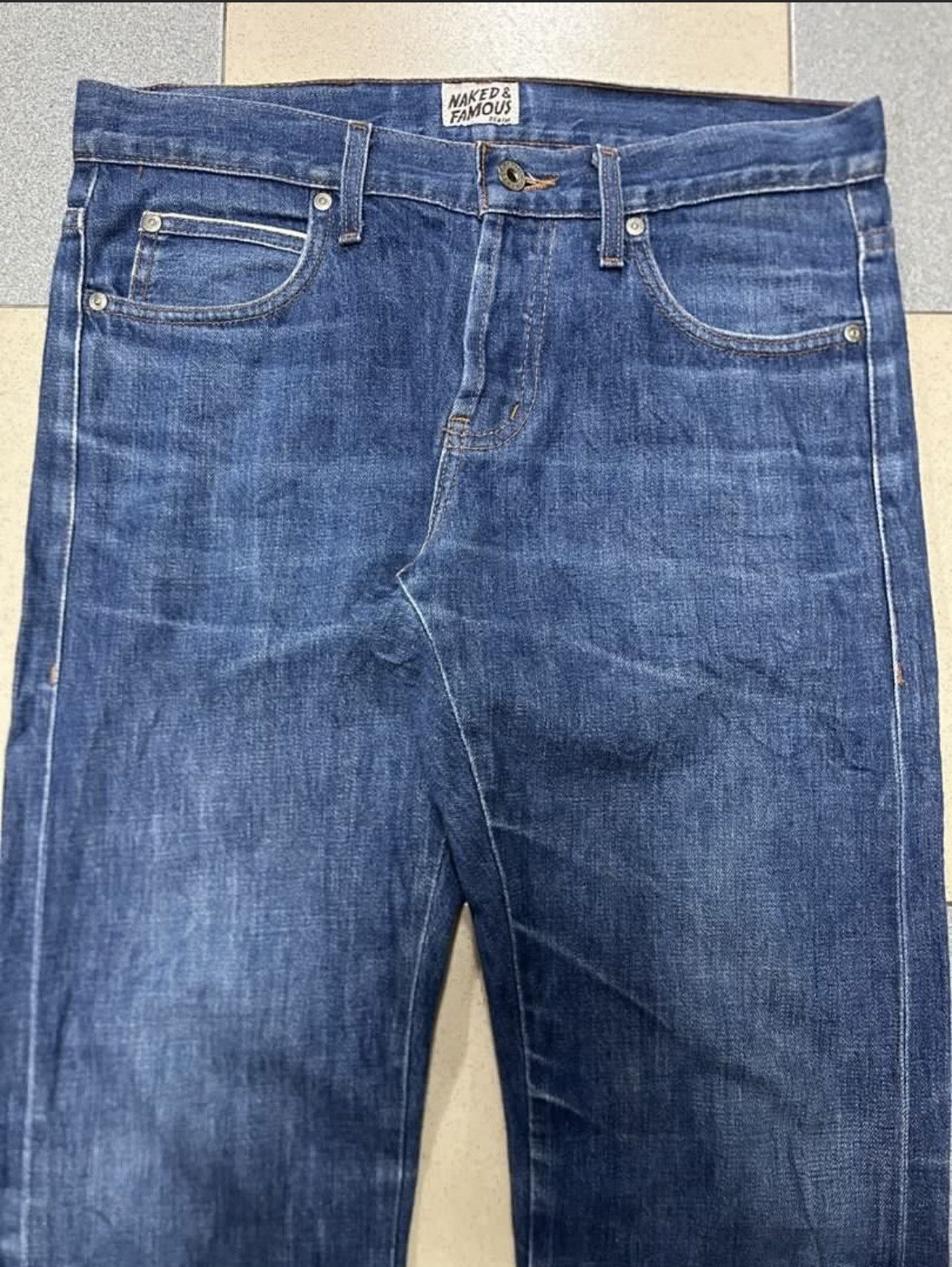Japanese Brand × Naked & Famous Naked & Famous Denim Pant Weird Guy Natural Indigo Selvedge Size US 32 / EU 48 - 5 Thumbnail