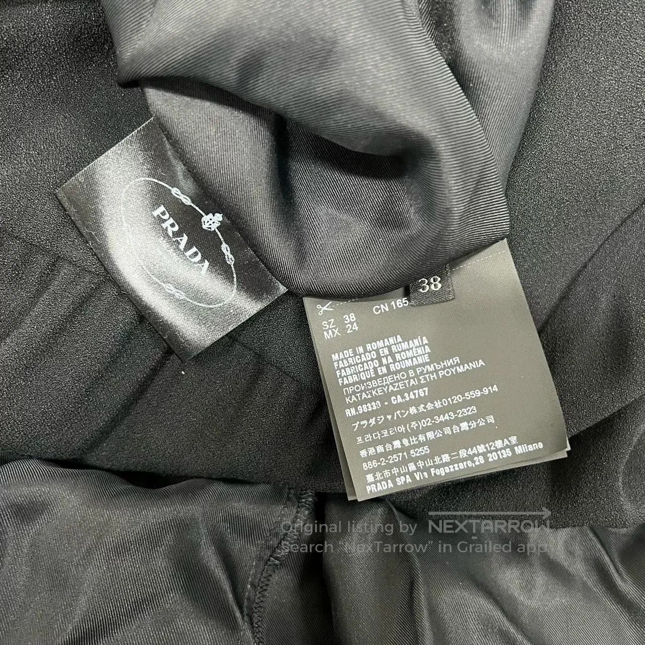 Prada Prada Classic Black Collared Long. Size S / US 4 / IT 40 - 7 Thumbnail