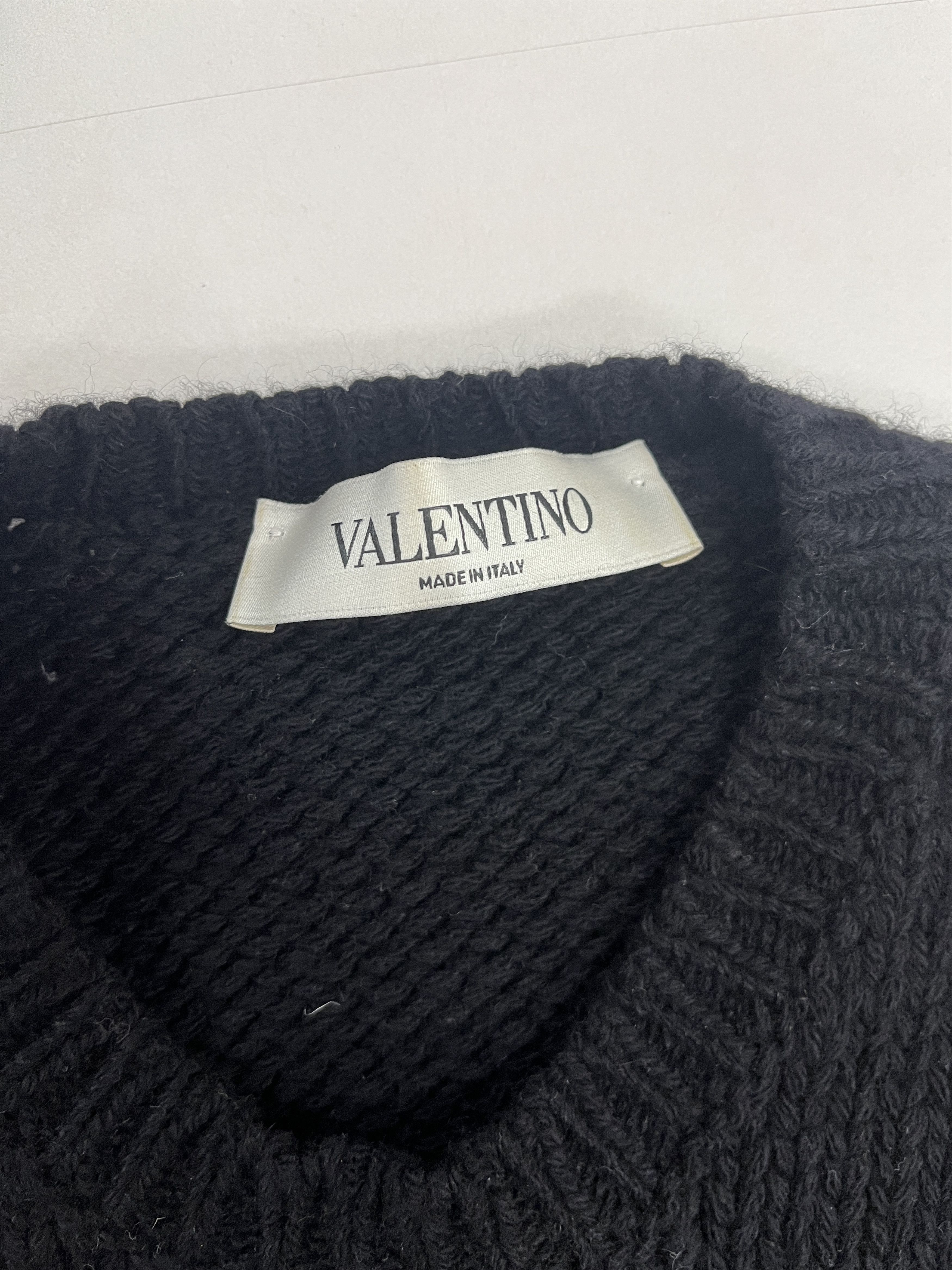 Valentino Valentino Black Wool Pullover With Lace Sleeves And Sides Size S / US 4 / IT 40 - 5 Thumbnail
