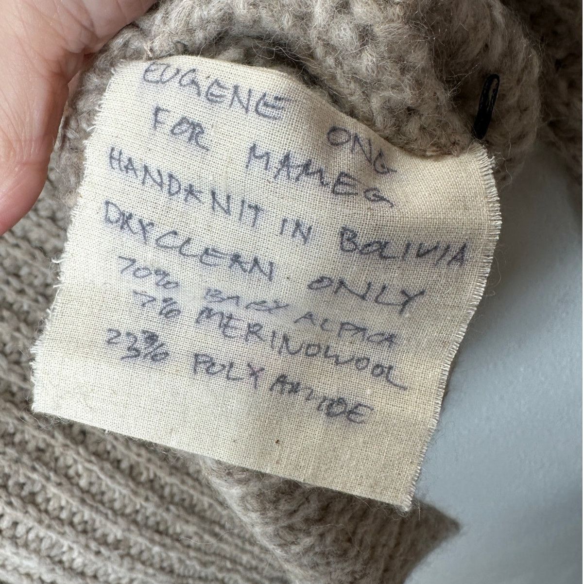 Other Eugene Ong Hand Knit Beige Chunky Knit Long Sleeve Sweater L Size L / US 10 / IT 46 - 8 Thumbnail
