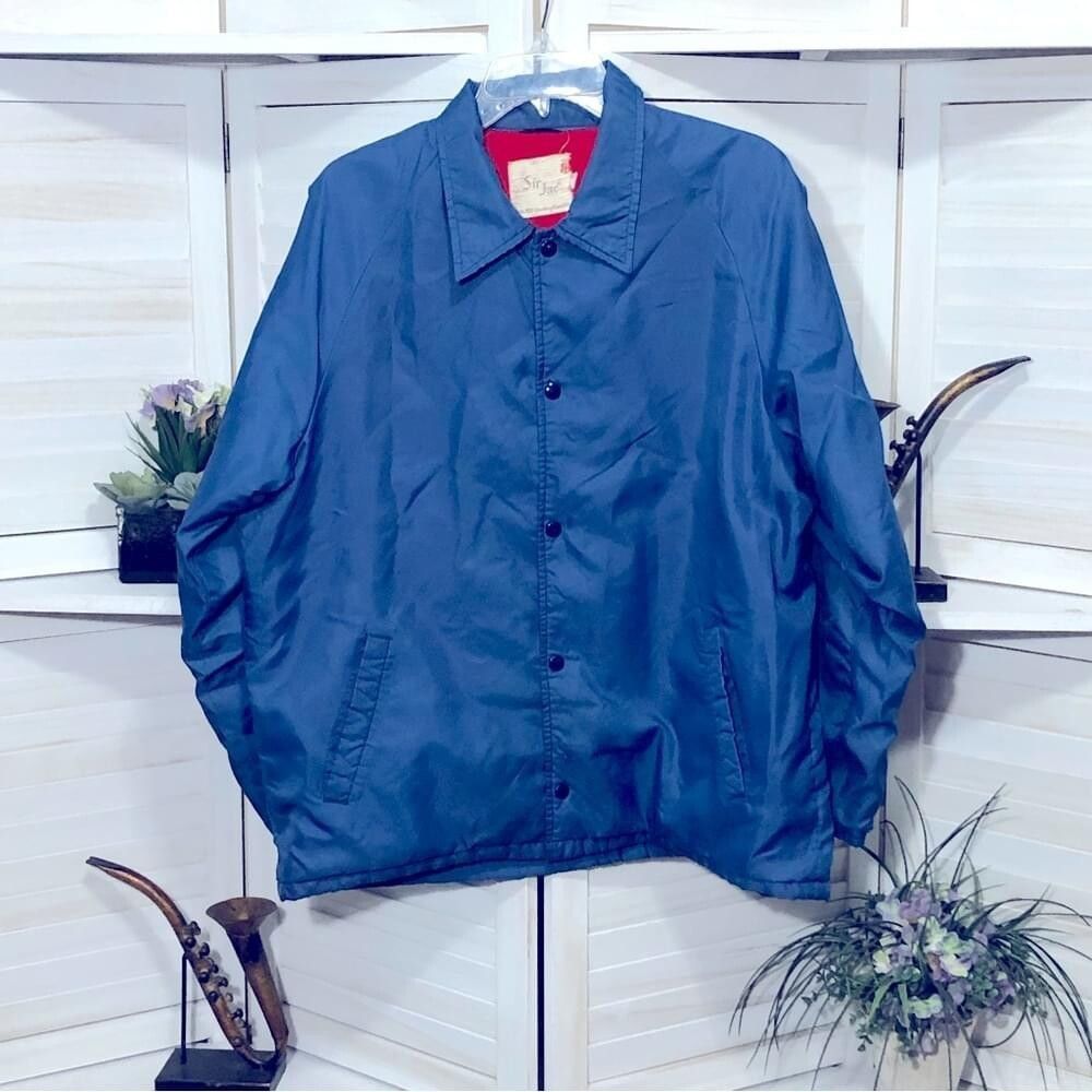 Vintage Vintage 80s warm fleece lining blue puffer jacket coat men L Size US L / EU 52-54 / 3 - 1 Thumbnail